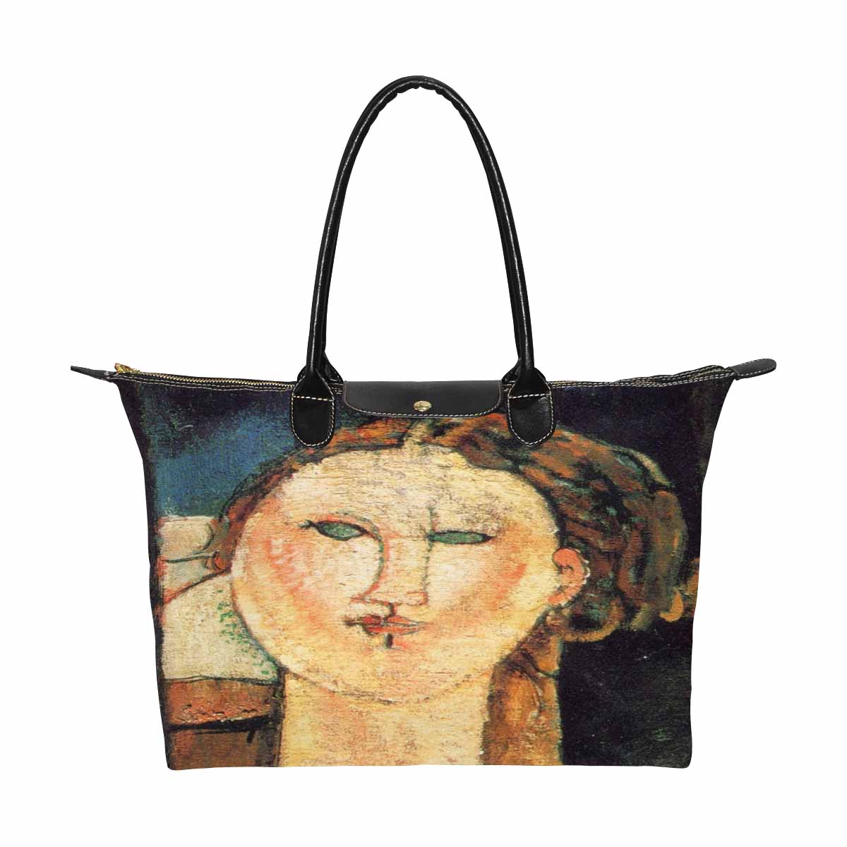 Classic handbag, Modigliani design, choice of 2 colors, Antonia