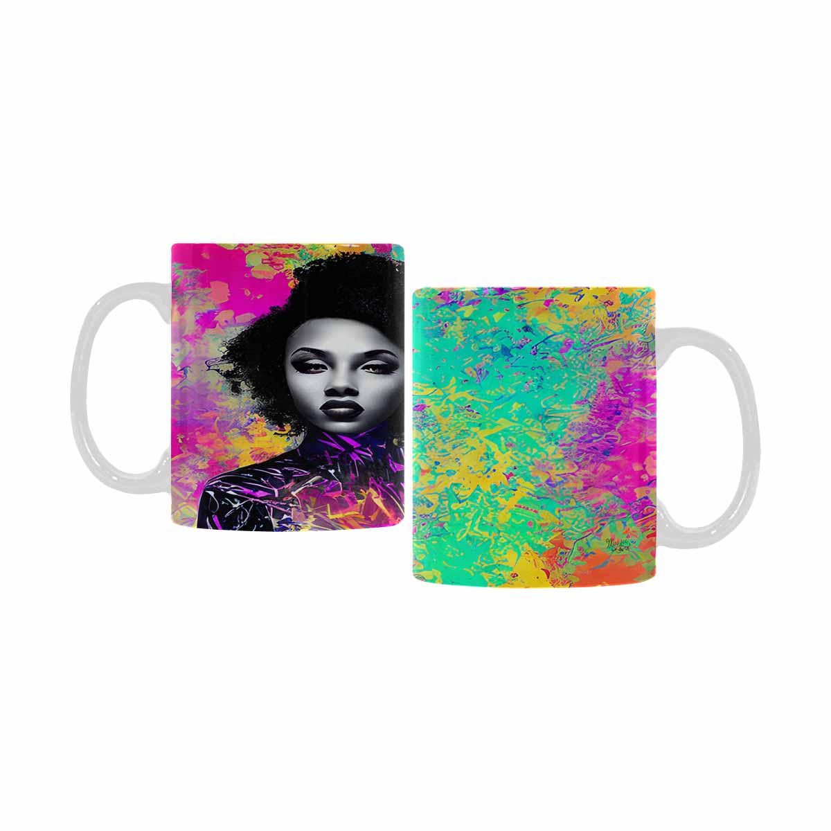 Quality Mug, coffee mug, tea cup, Black Faces, Set 1, design 46