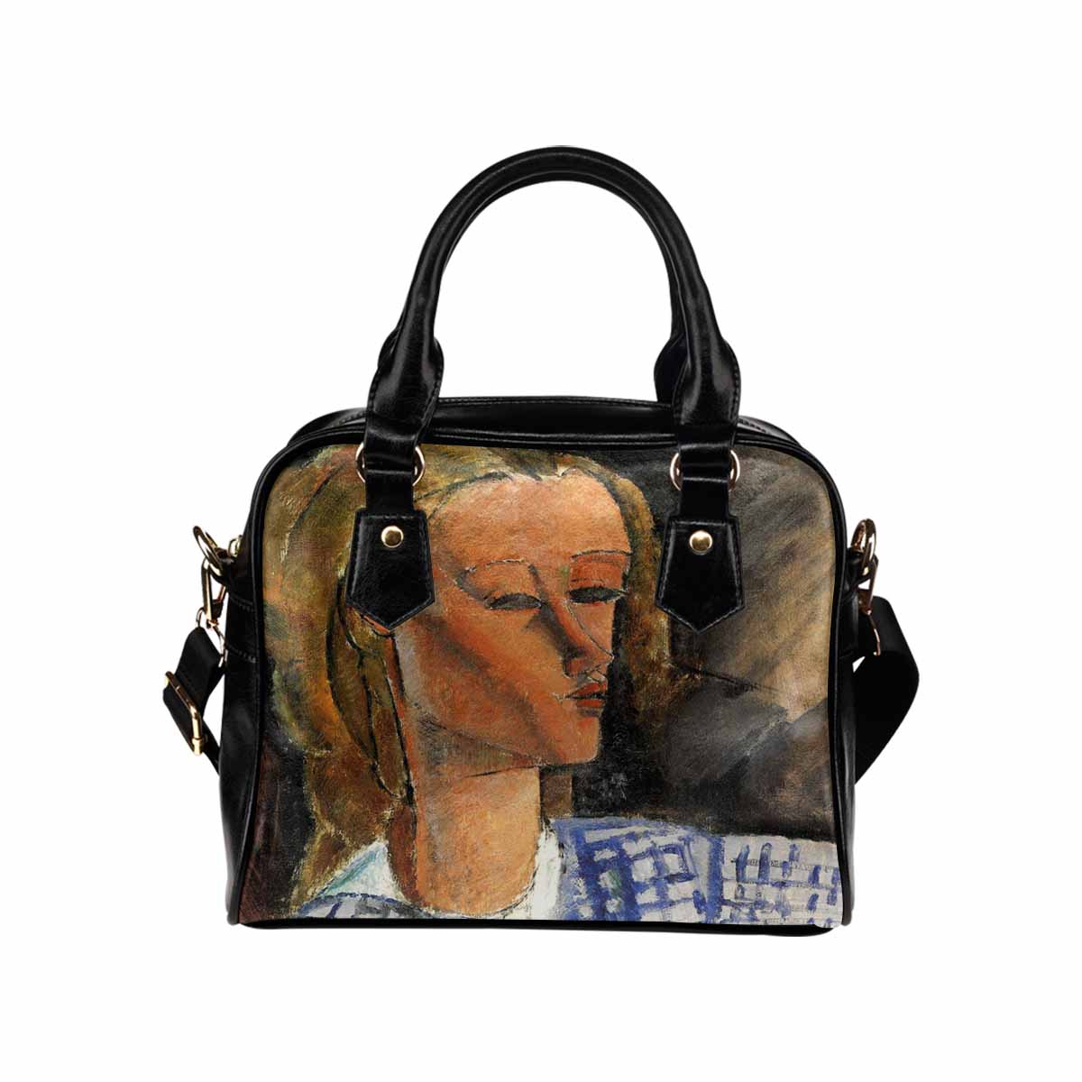 Shoulder PU Leather handbag, Modigliani design, choice of 2 colors, Portrait of Beatrice Hastings 3