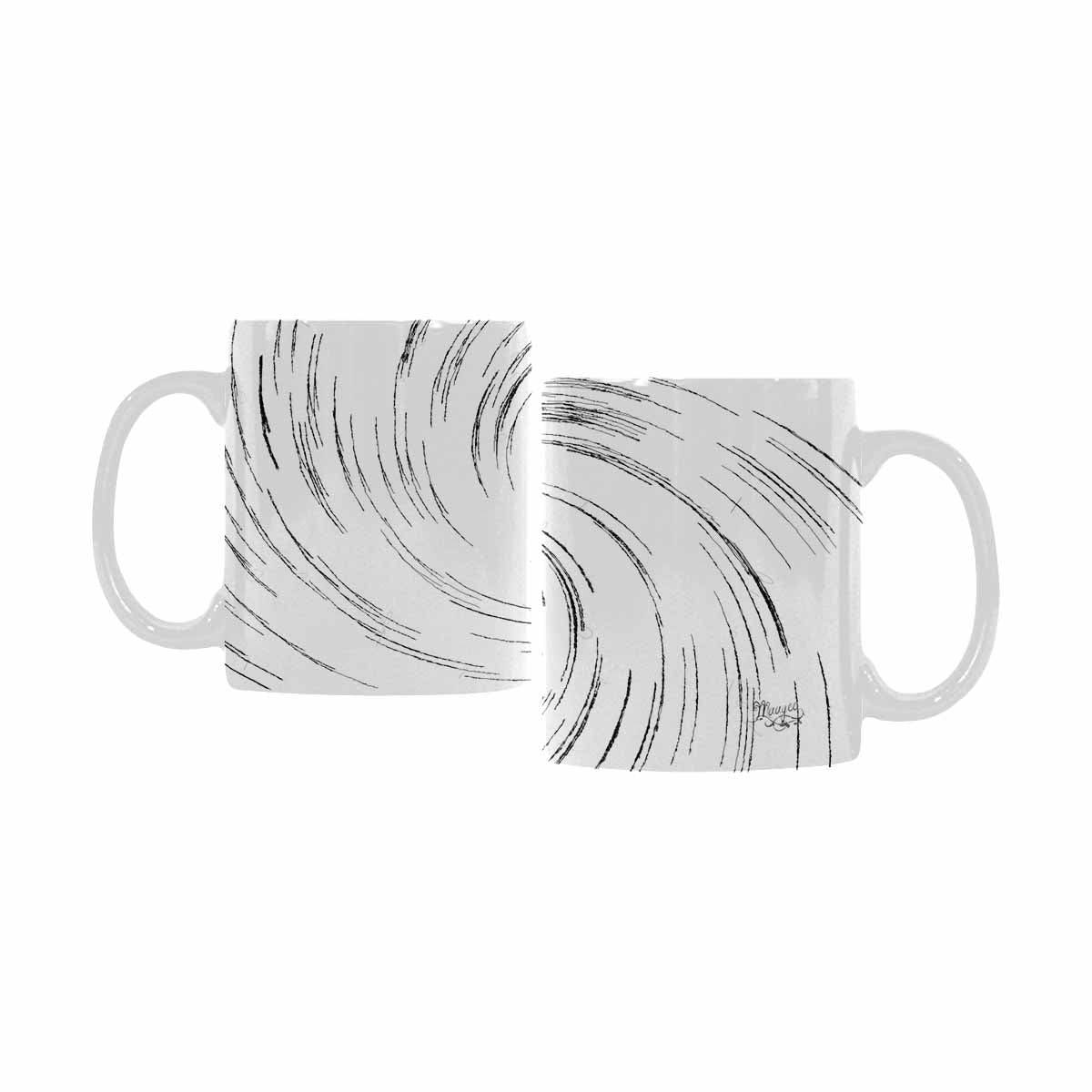 Quality Mug, coffee mug, tea cup, B & W Abstract, Set 1, design 161