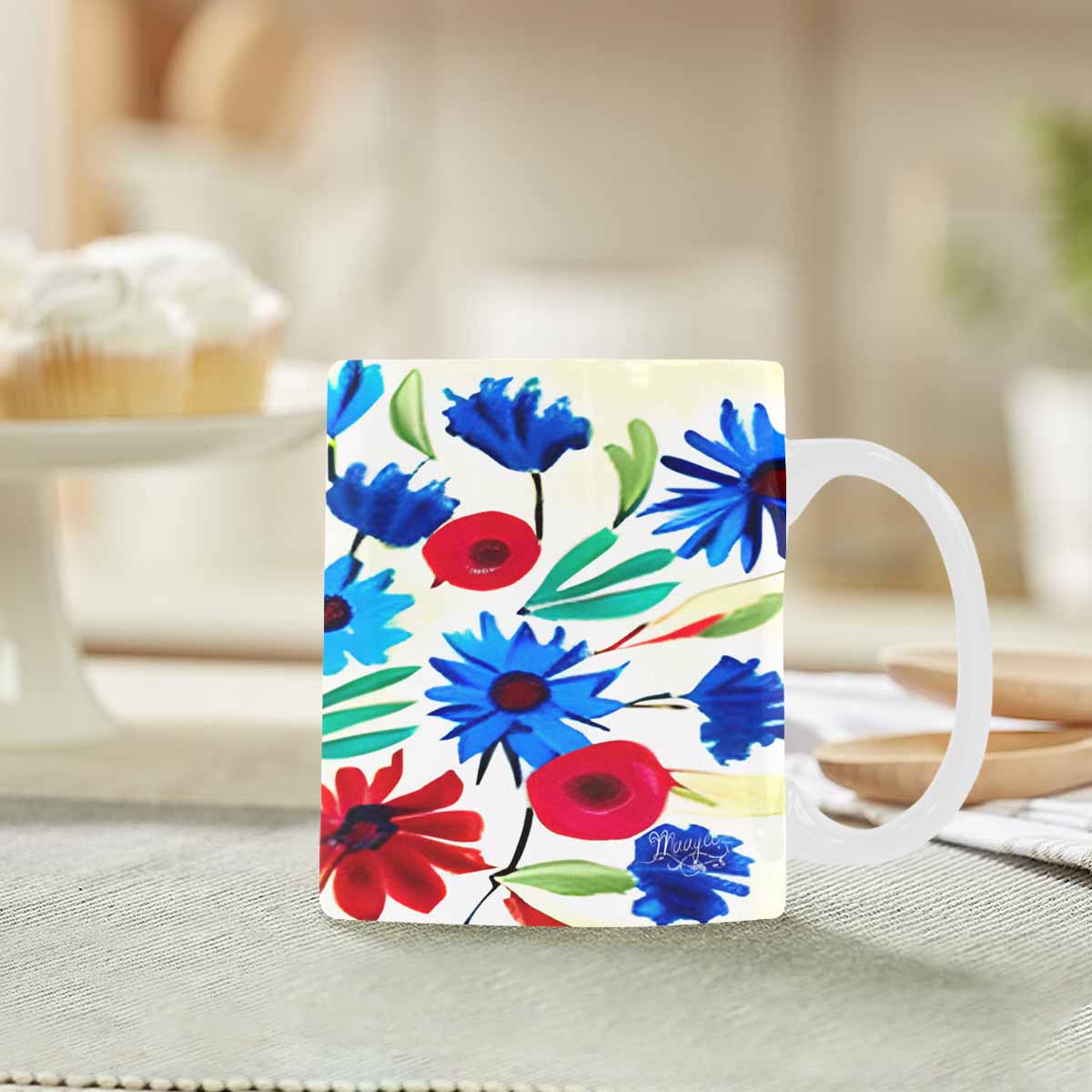 Quality Mug, coffee mug, tea cup, Bright florals, Set 1, Design 111