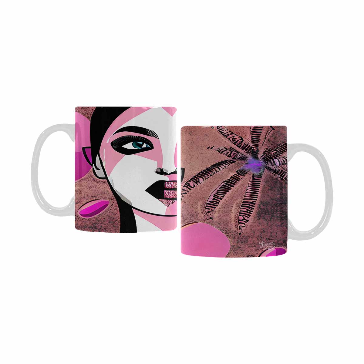 Coffee Mug, tea cup,caucasian Face, design 44