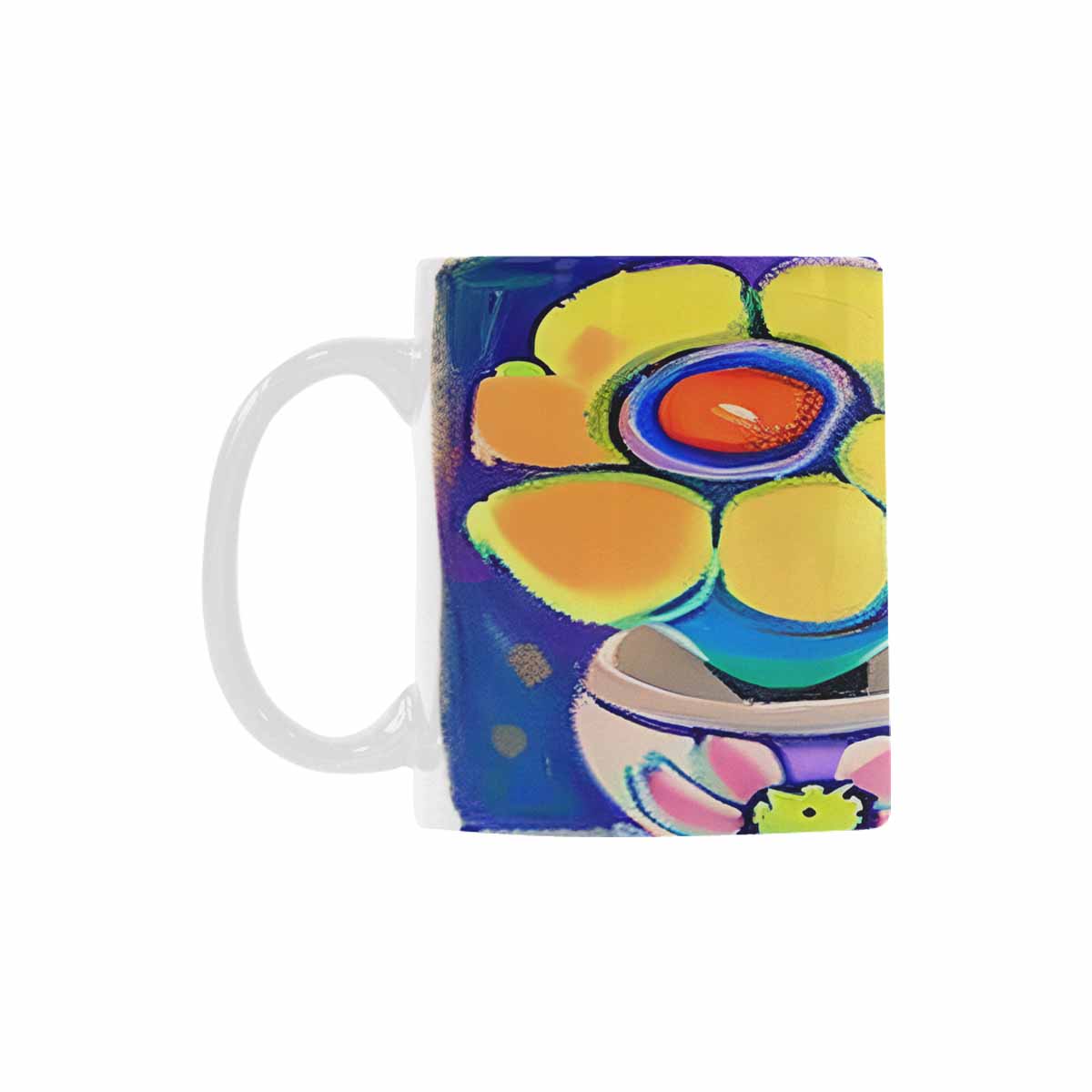 Quality Mug, coffee mug, tea cup, Bright florals, Set 1A, Design 68