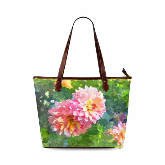 Classic Fabric handbag, watercolor floral, design 52