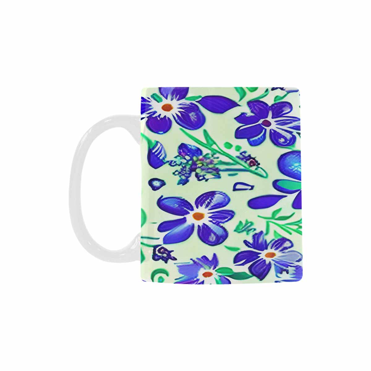 USA made Quality Mug, coffee mug, tea cup, Bright florals, Set 1, Design 120