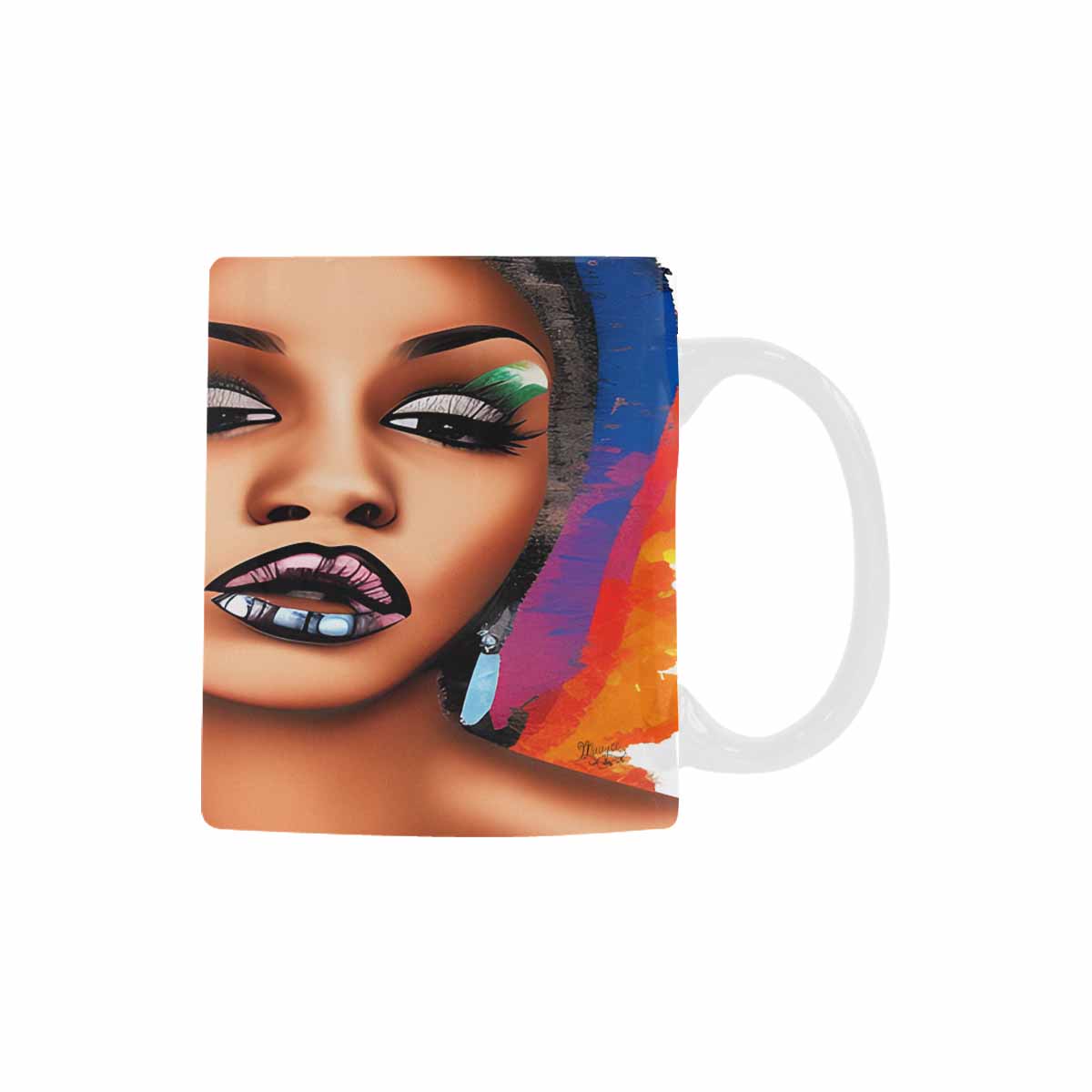 Quality Mug, coffee mug, tea cup, Black Faces, Set 1, design 10