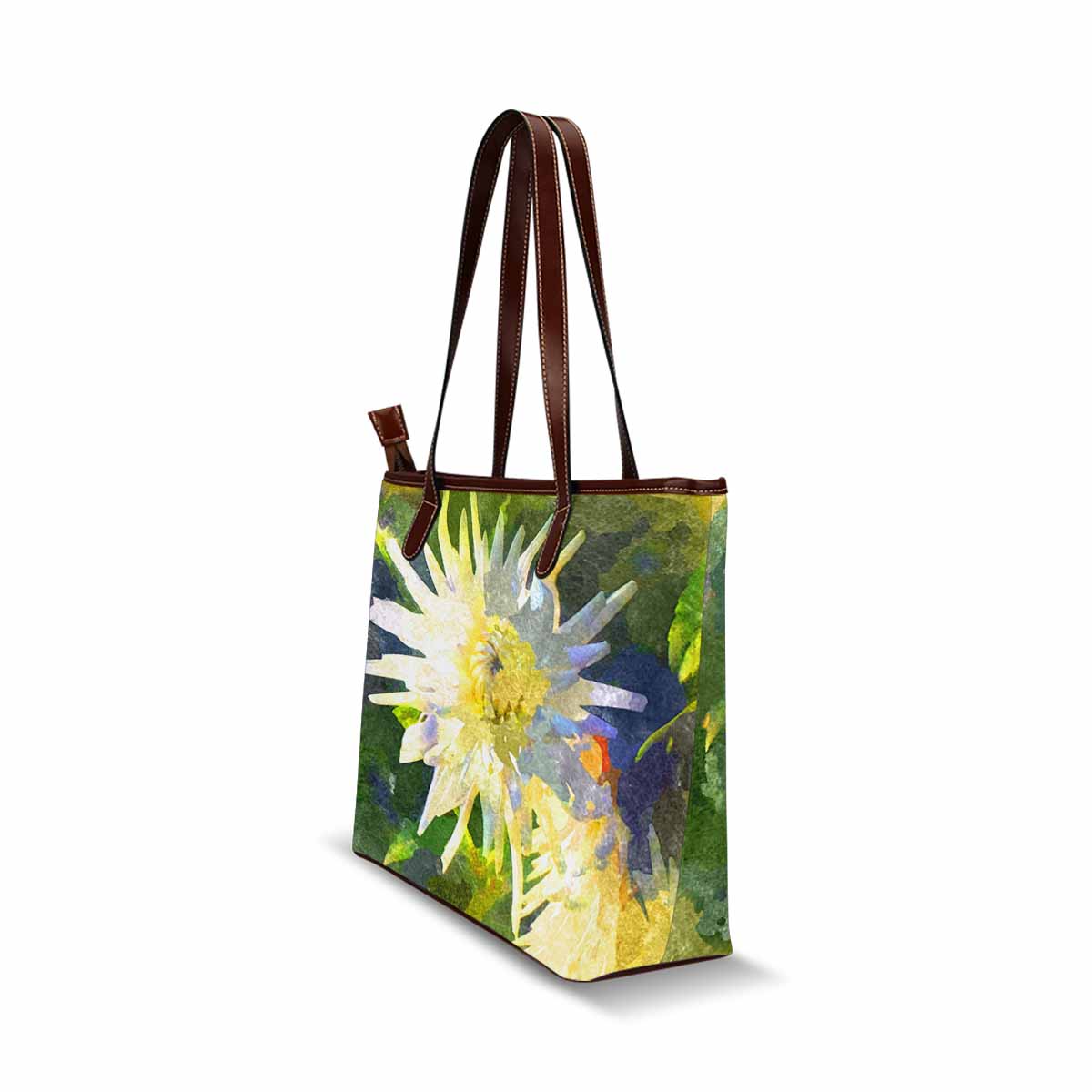 Classic Fabric handbag, watercolor floral, design 239