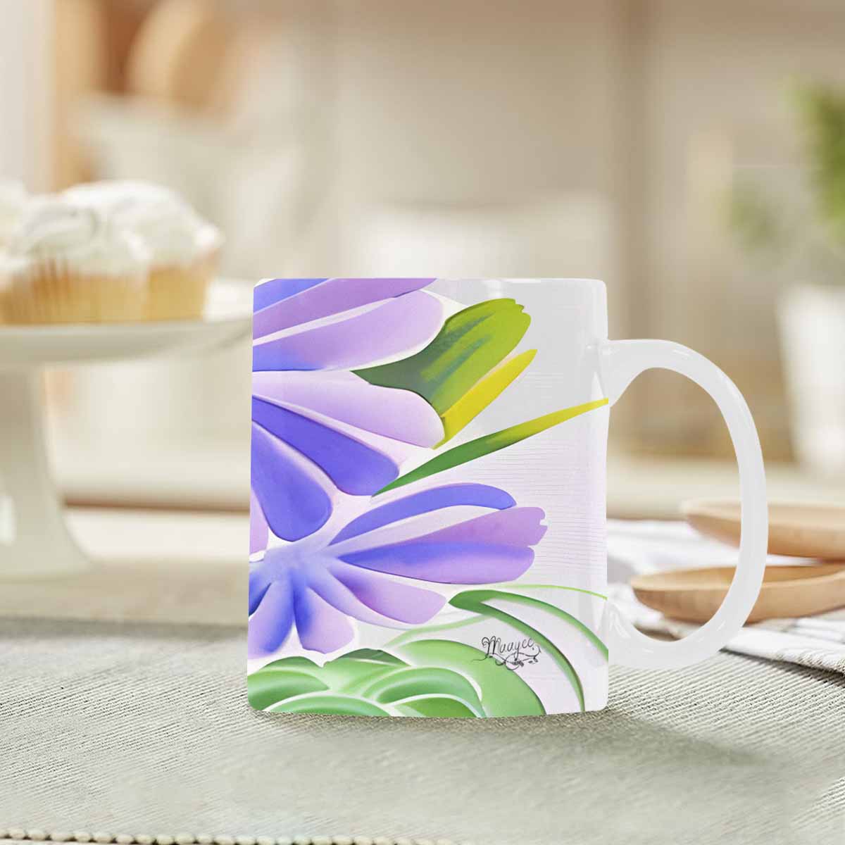 Quality Mug, coffee mug, tea cup, Bright florals, Set 1A, Design 54