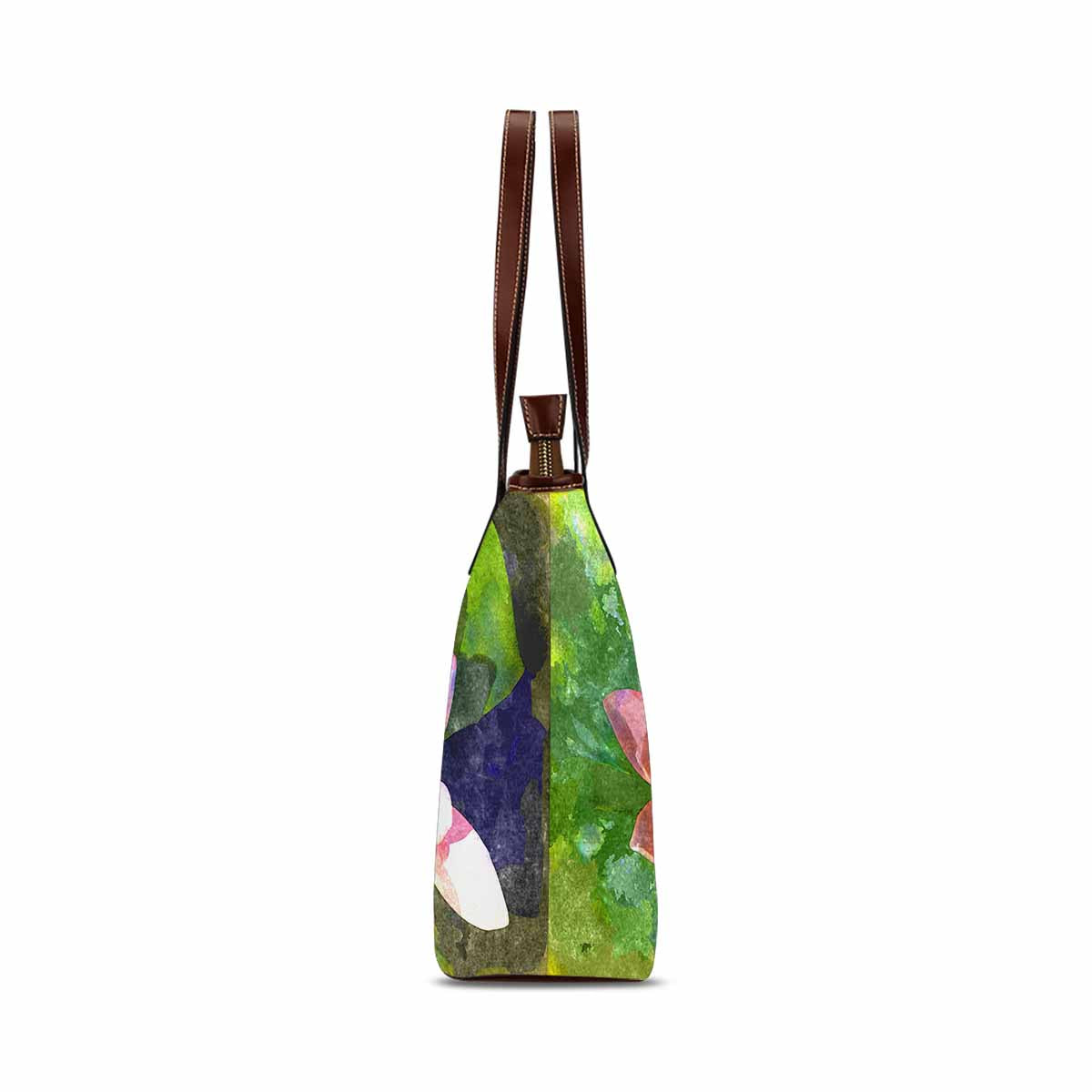 Classic Fabric handbag, watercolor floral, design 198