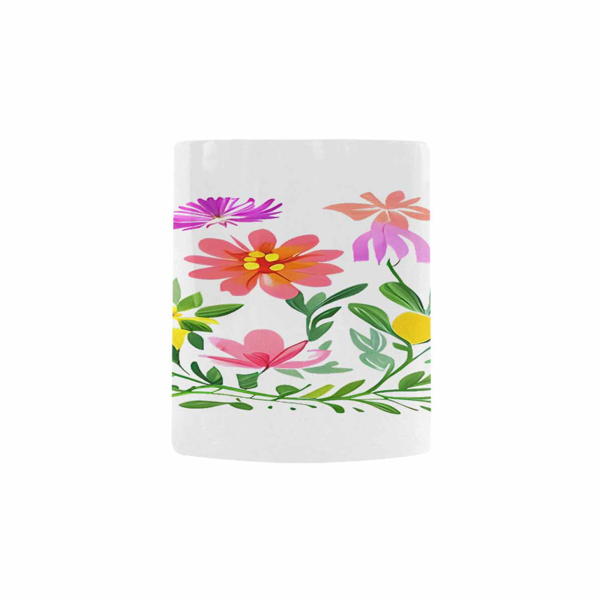 USA made Quality Mug, coffee mug, tea cup, Bright florals, Set 2, design 91