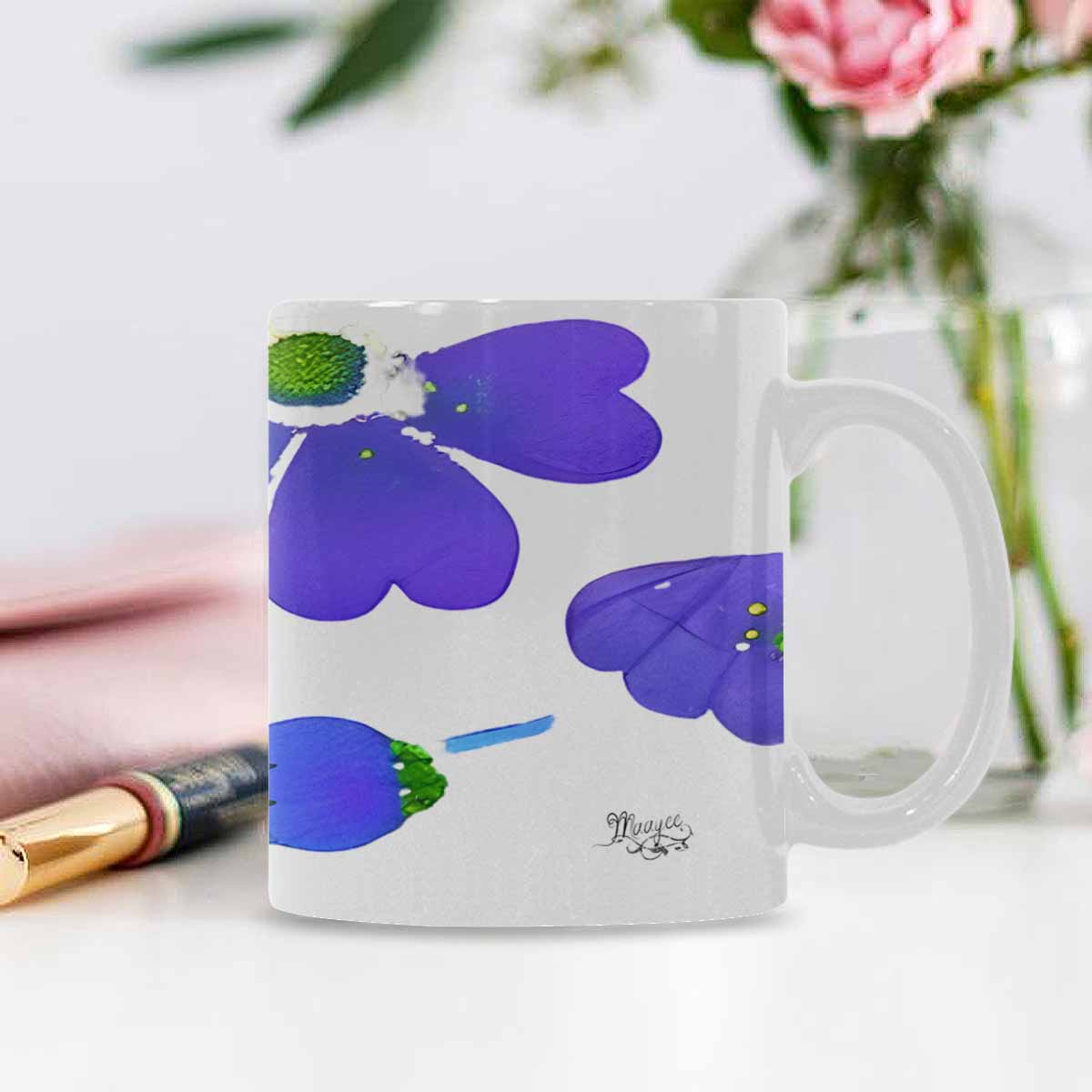 Quality Mug, coffee mug, tea cup, Bright florals, Set 1A, Design 56