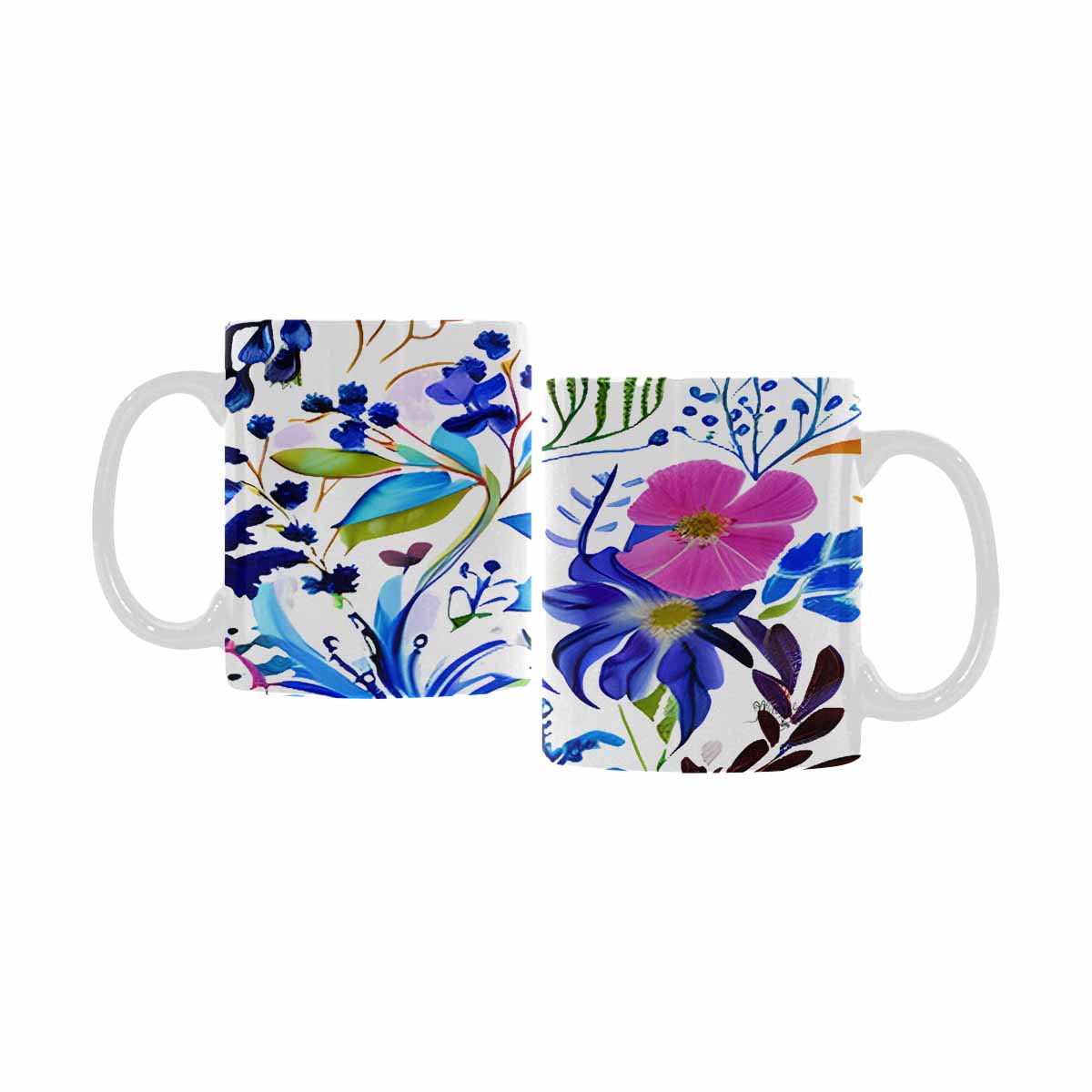 Quality Mug, coffee mug, tea cup, Bright florals, Set 1A, Design 23