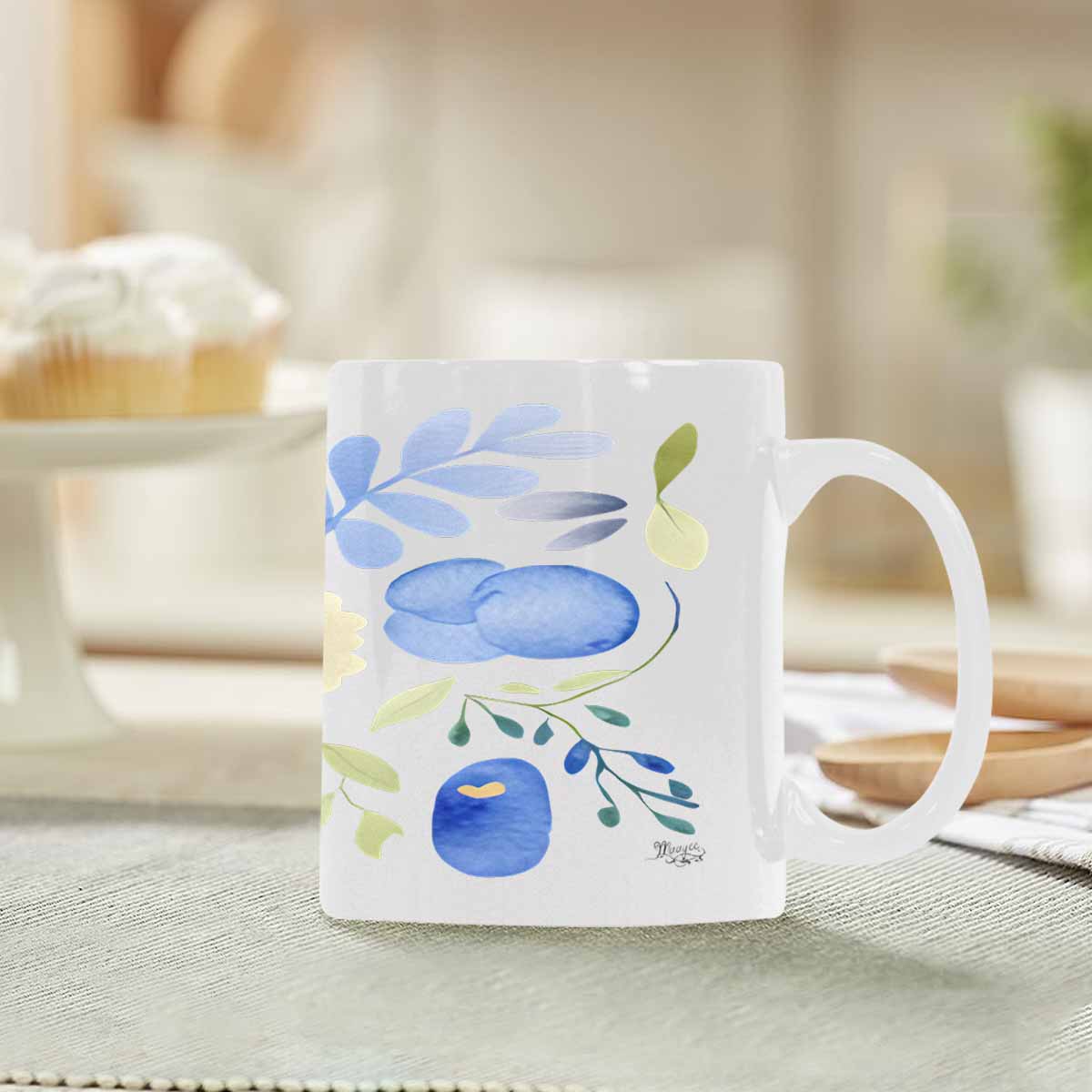 Quality Mug, coffee mug, tea cup, Bright florals, Set 2, design 46