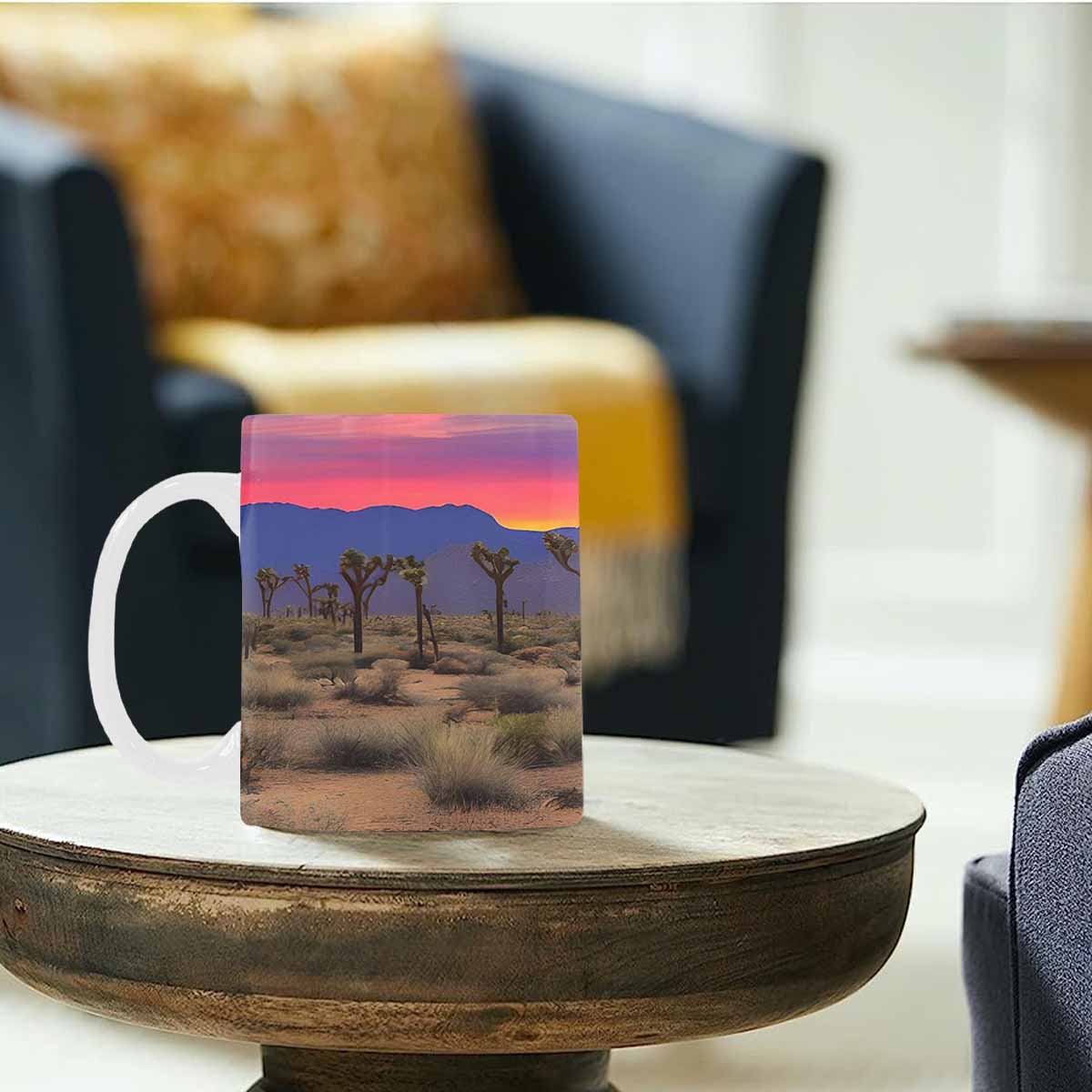 Coffee Mug, tea cup, desert scene, design 8