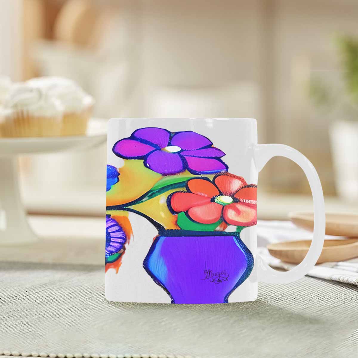 Quality Mug, coffee mug, tea cup, Bright florals, Set 1A, Design 65