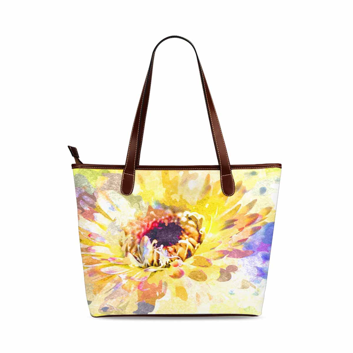 Classic Fabric handbag, watercolor floral, design 51