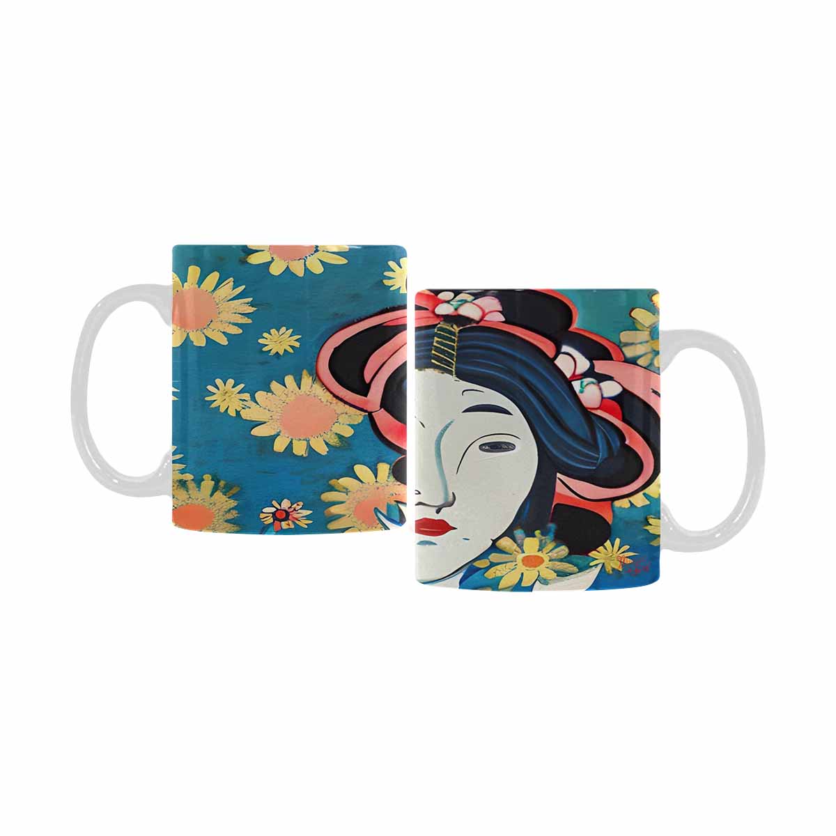 Quality Mug, coffee mug, tea cup, Asian Faces, Design 53