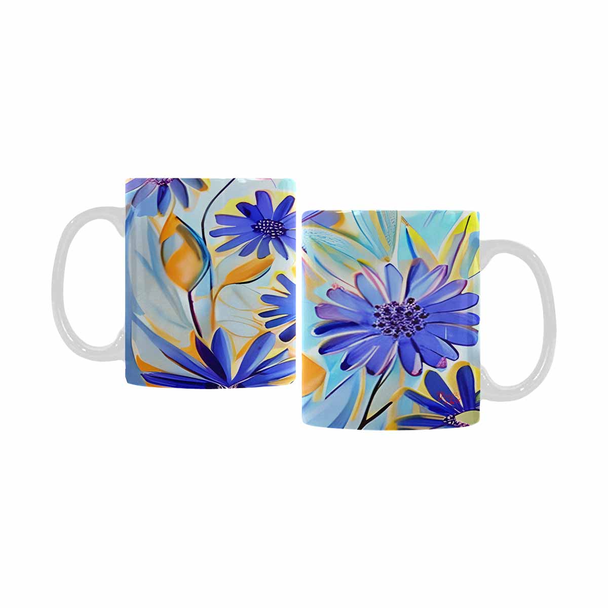Quality Mug, coffee mug, tea cup, Bright florals, Set 1, Design 52