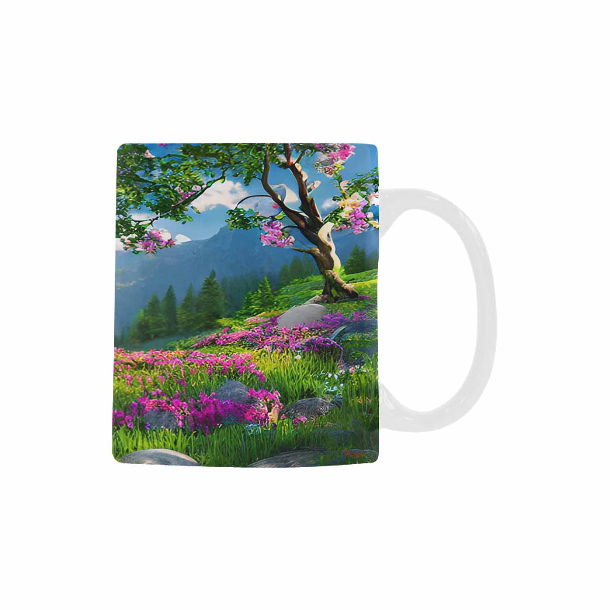 Rivers & Mountains Landscape mugs, set 1 design 9