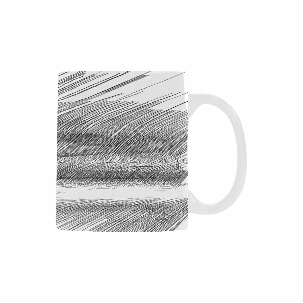 Quality Mug, coffee mug, tea cup, B & W Abstract, Set 1, design 147