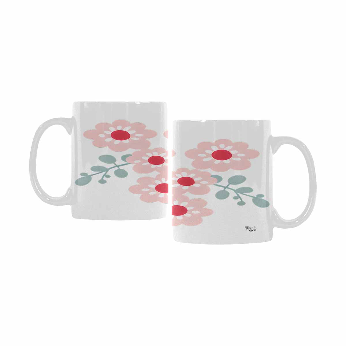 Quality Mug, coffee mug, tea cup, Bright florals, Set 2, design 18