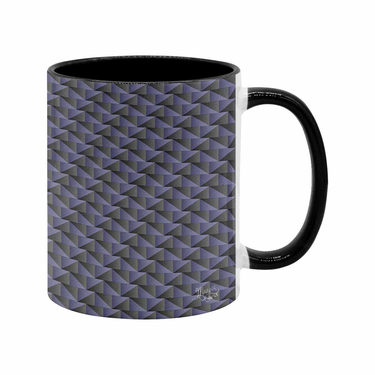 Coffee Mug, tea cup, black core, abstract, design 103