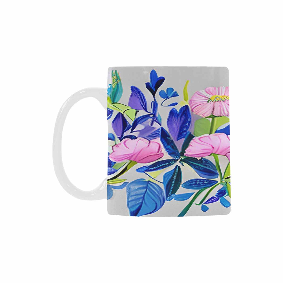 USA made Quality Mug, coffee mug, tea cup, Bright florals, Set 1, Design 40