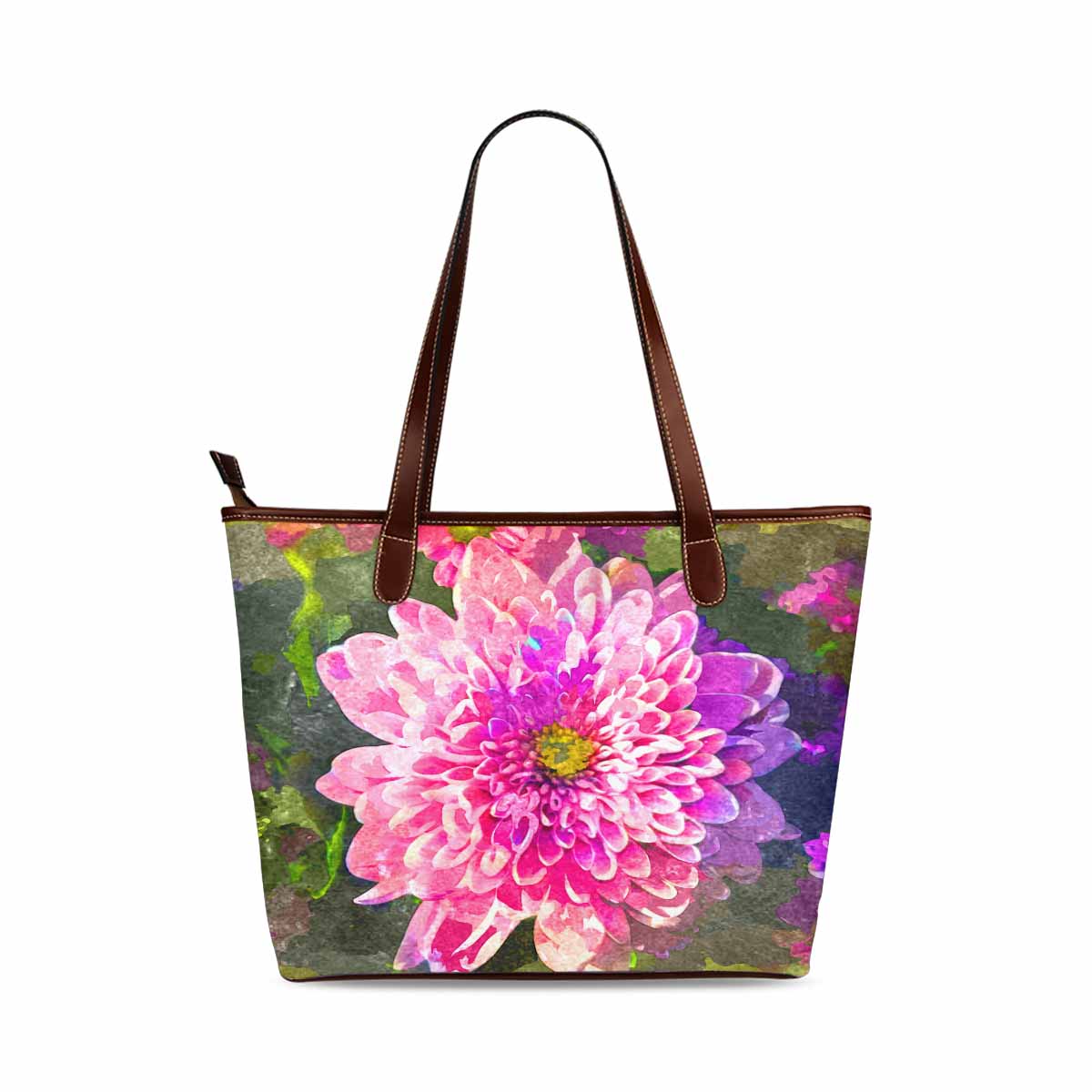 Classic Fabric handbag, watercolor floral, design 42