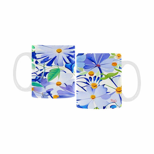 USA made Quality Mug, coffee mug, tea cup, Bright florals, Set 1, Design 39