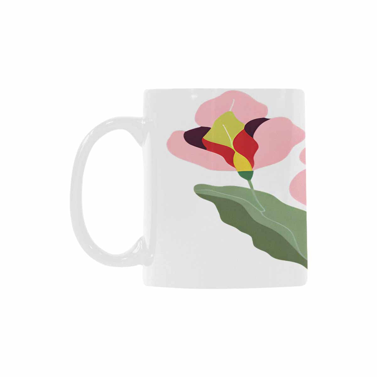 USA made Quality Mug, coffee mug, tea cup, Bright florals, Set 2, design 80