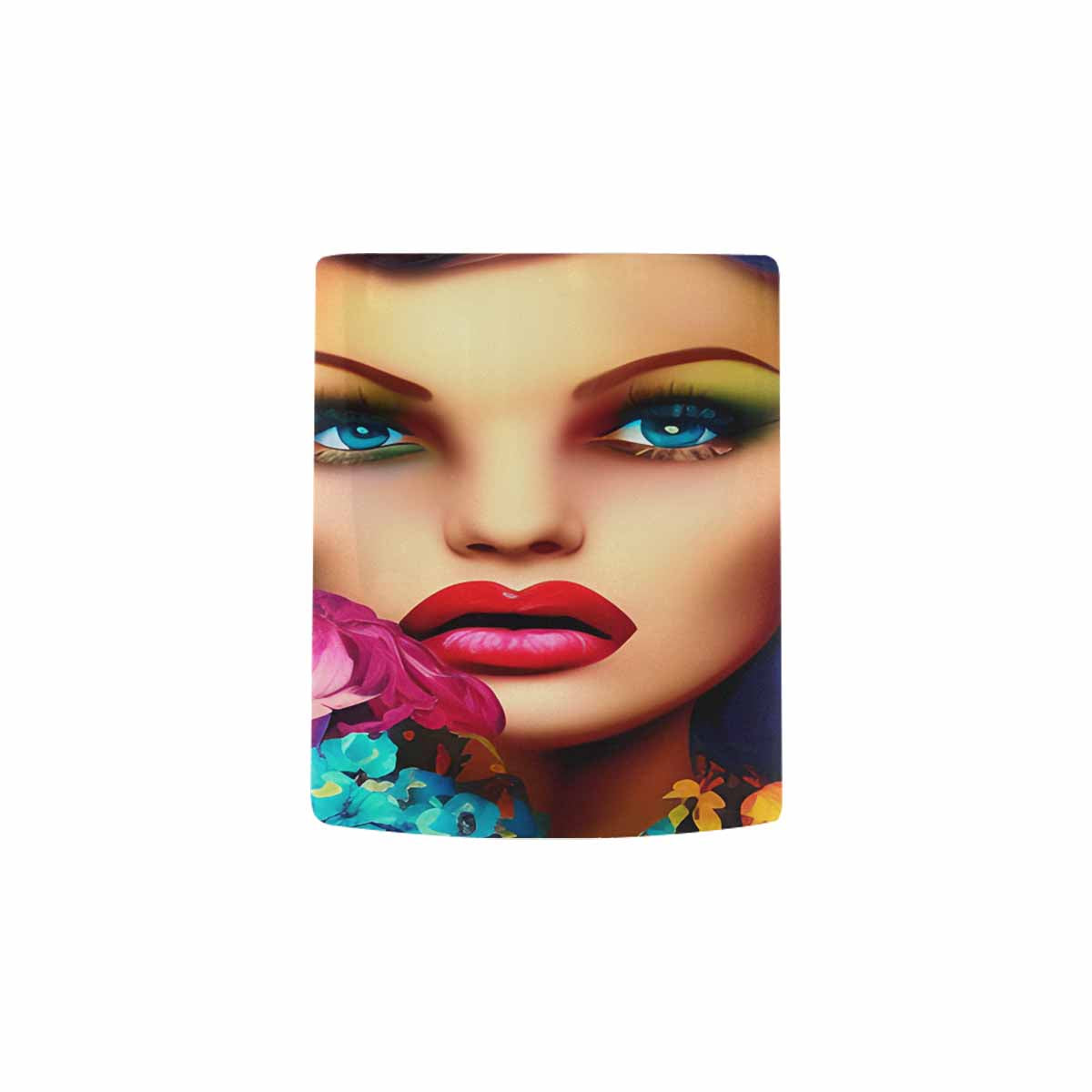 USA, Color Coffee Mug, tea cup, caucasian Face, design 41