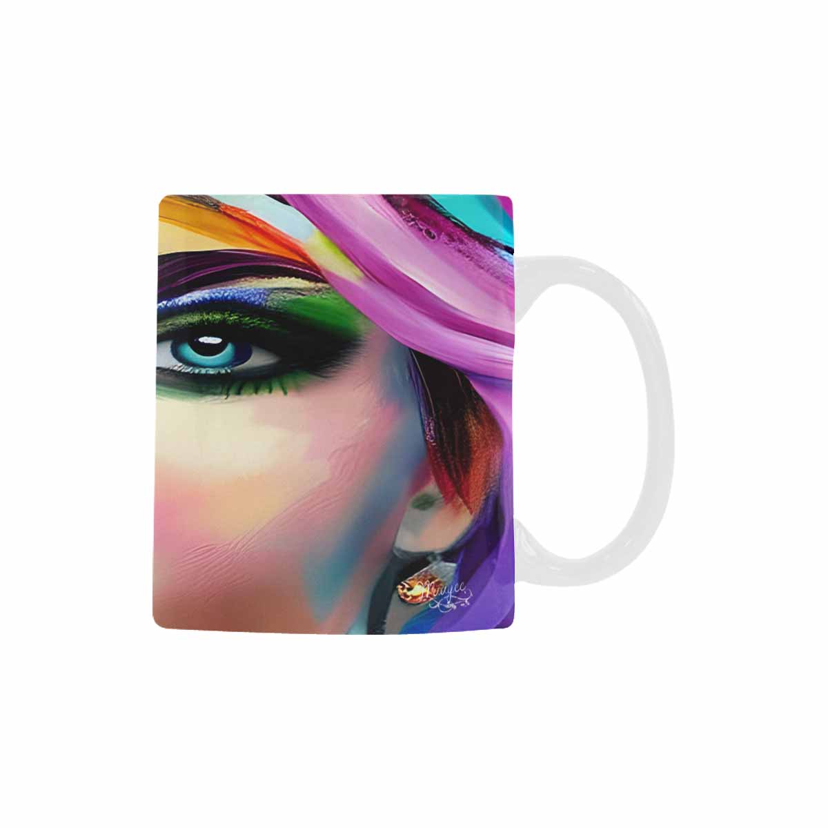 Coffee Mug, tea cup,caucasian Face, design 19