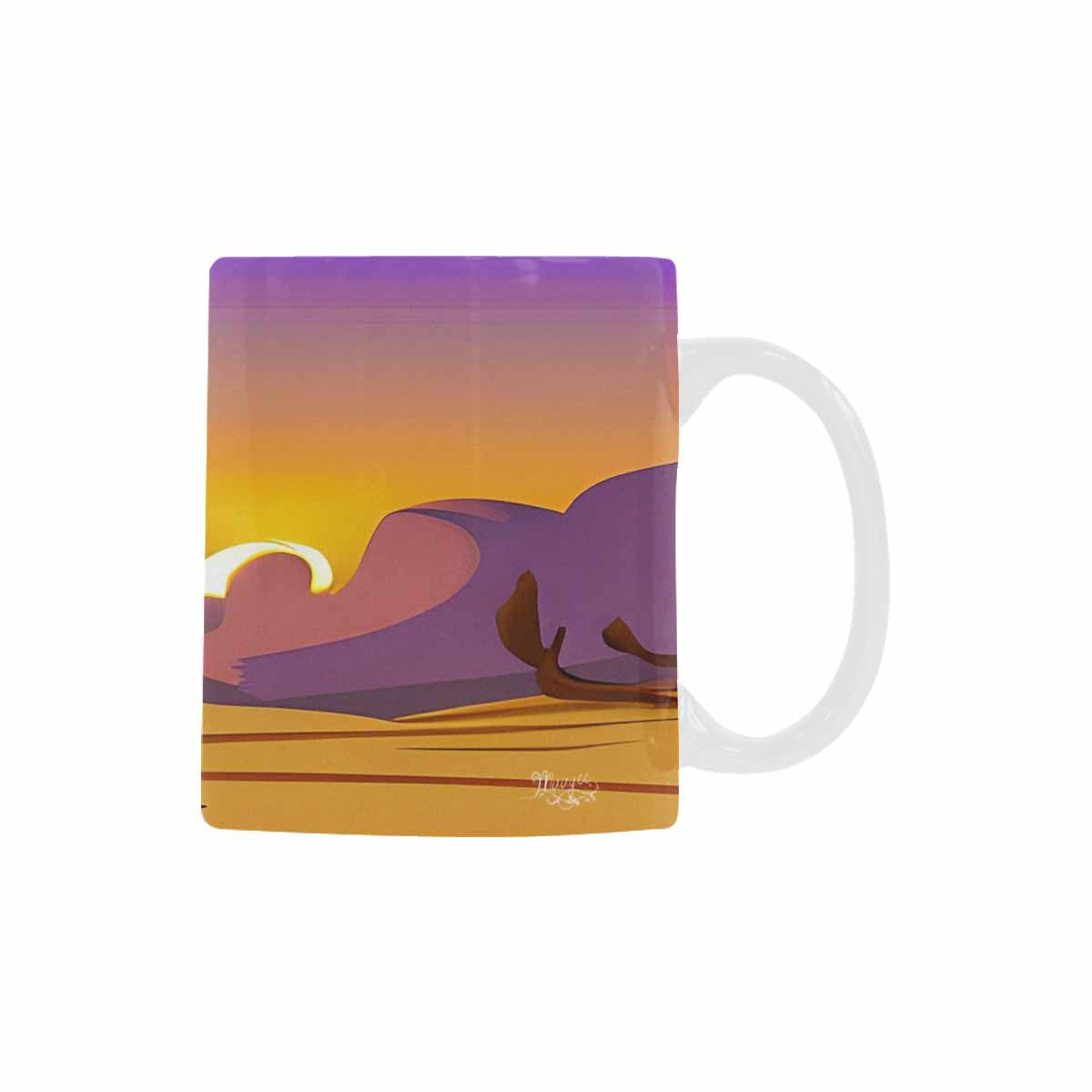 Coffee Mug, tea cup, desert scene, design 90