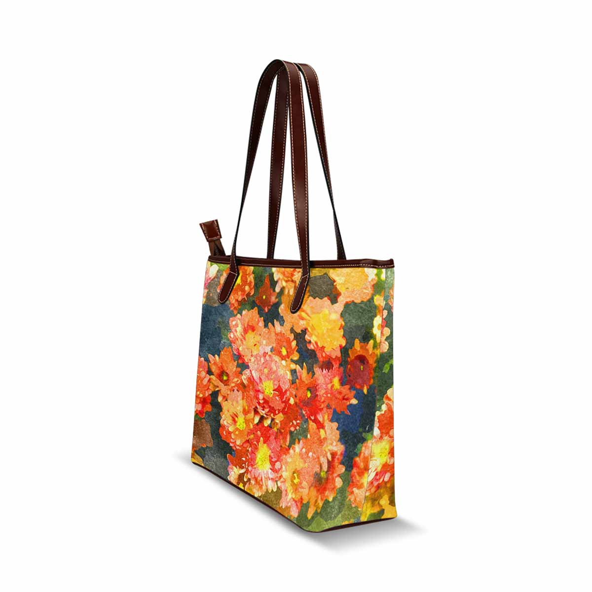 Classic Fabric handbag, watercolor floral, design 31