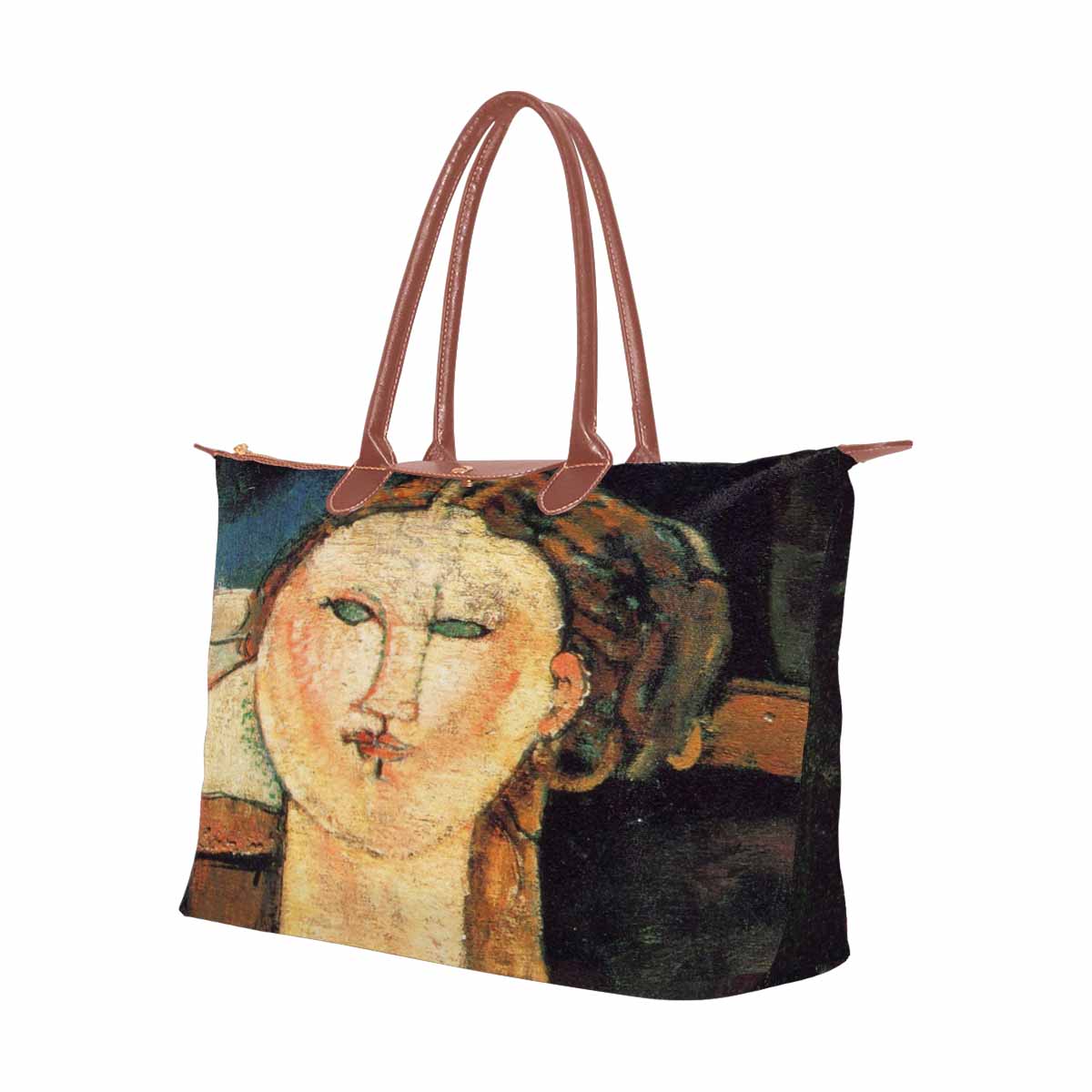 Classic handbag, Modigliani design, choice of 2 colors, Antonia