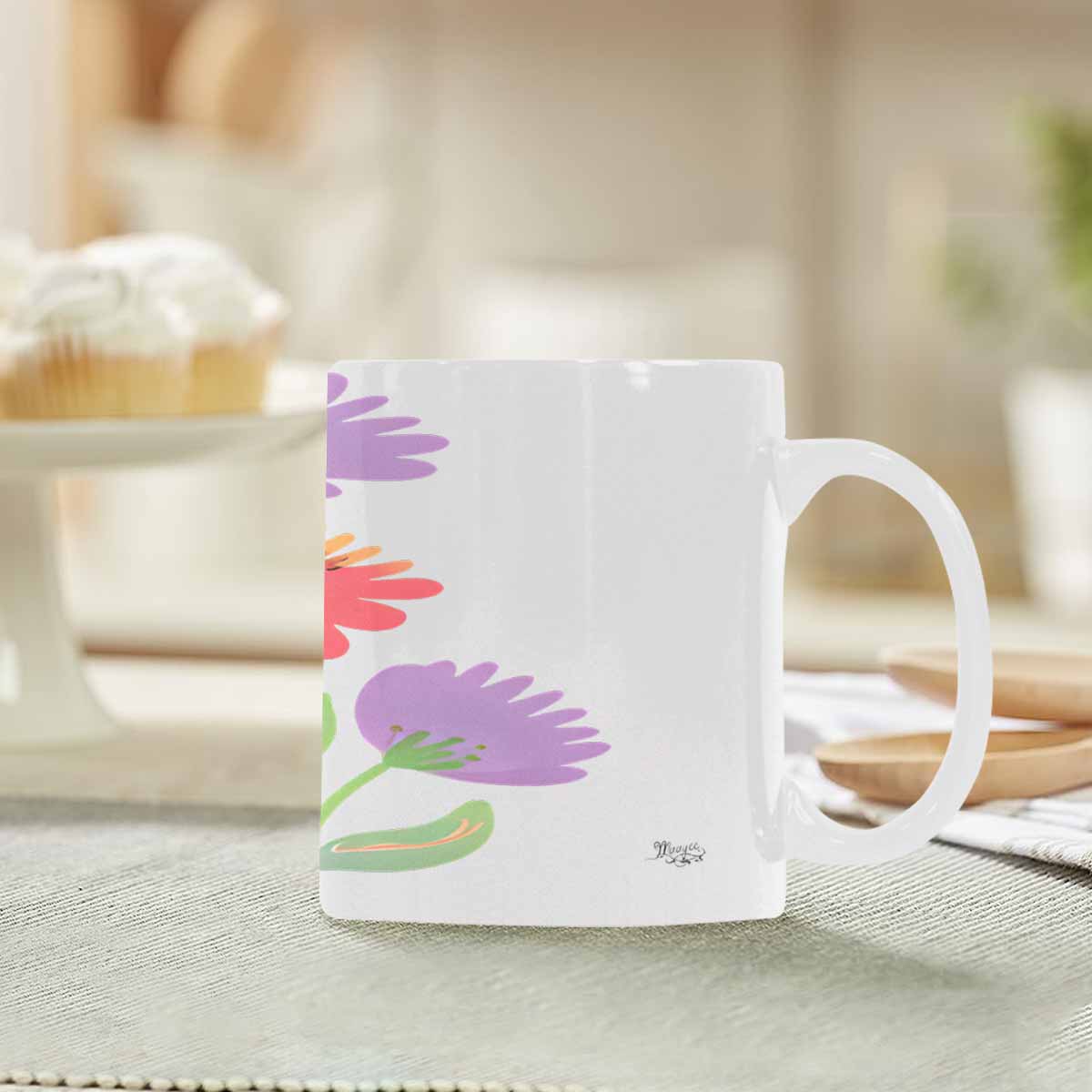 Quality Mug, coffee mug, tea cup, Bright florals, Set 2, design 54