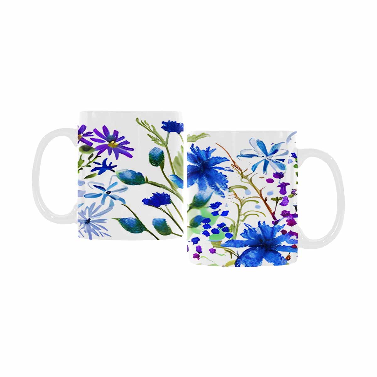 USA made Quality Mug, coffee mug, tea cup, Bright florals, Set 1A, Design 6