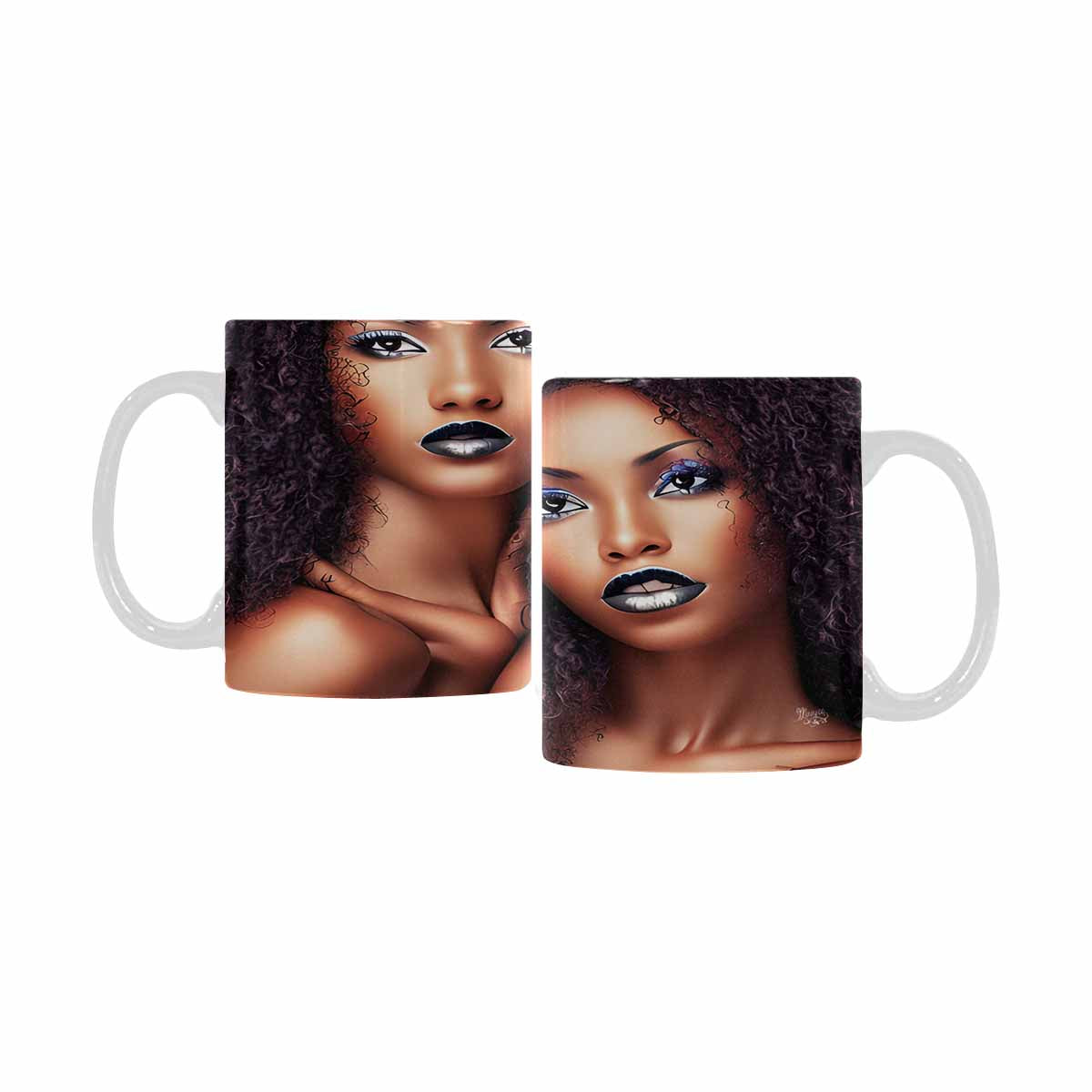 Quality Mug, coffee mug, tea cup, Black Faces, Set 1, design 28