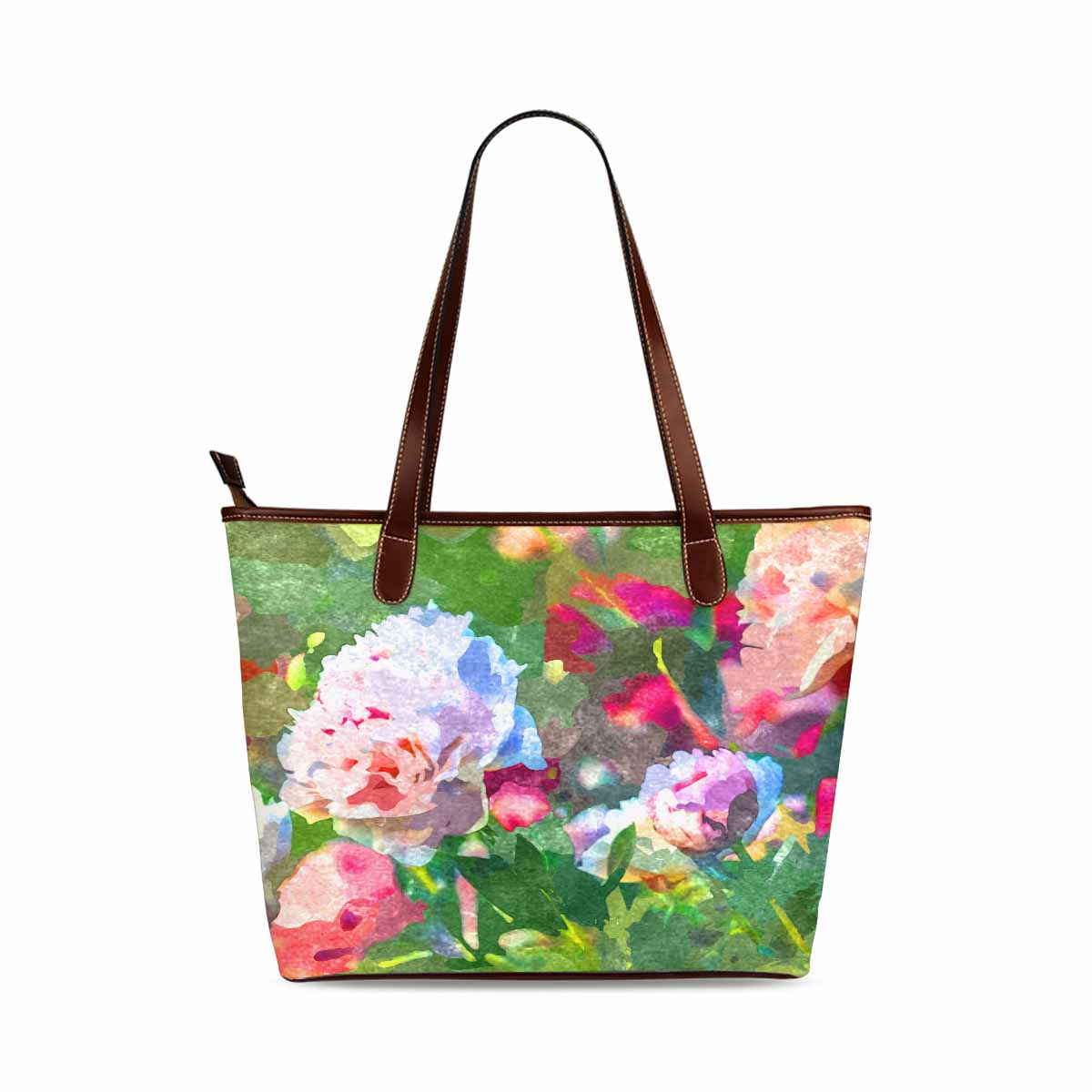 Classic Fabric handbag, watercolor floral, design 168