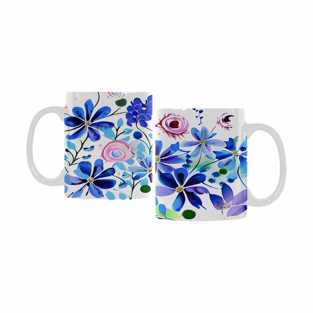 Quality Mug, coffee mug, tea cup, Bright florals, Set 1A, Design 8