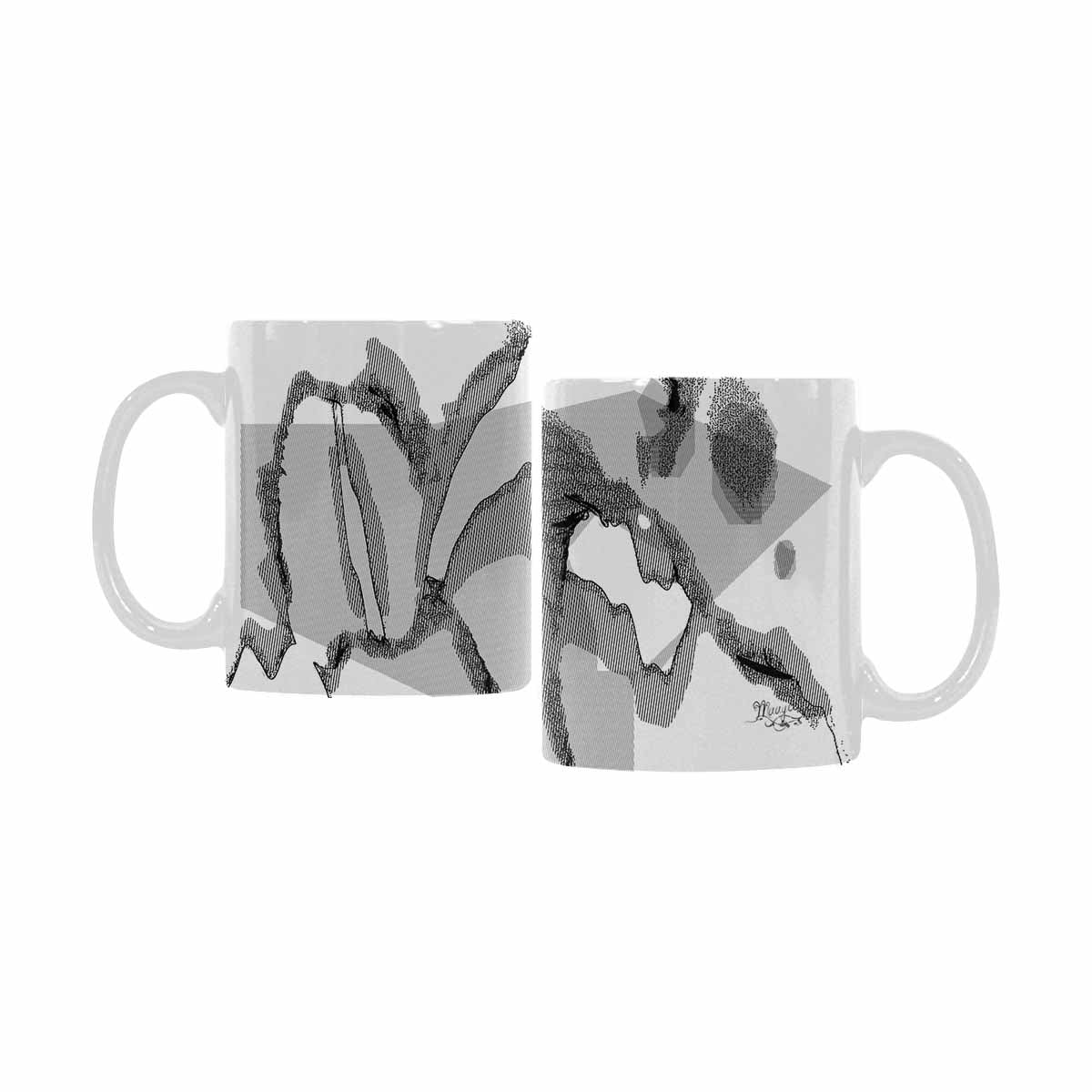 Quality Mug, coffee mug, tea cup, B & W Abstract, Set 1, design 138