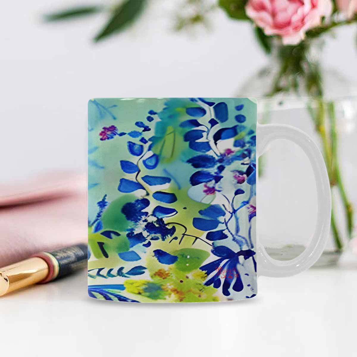 Quality Mug, coffee mug, tea cup, Bright florals, Set 1, Design 33
