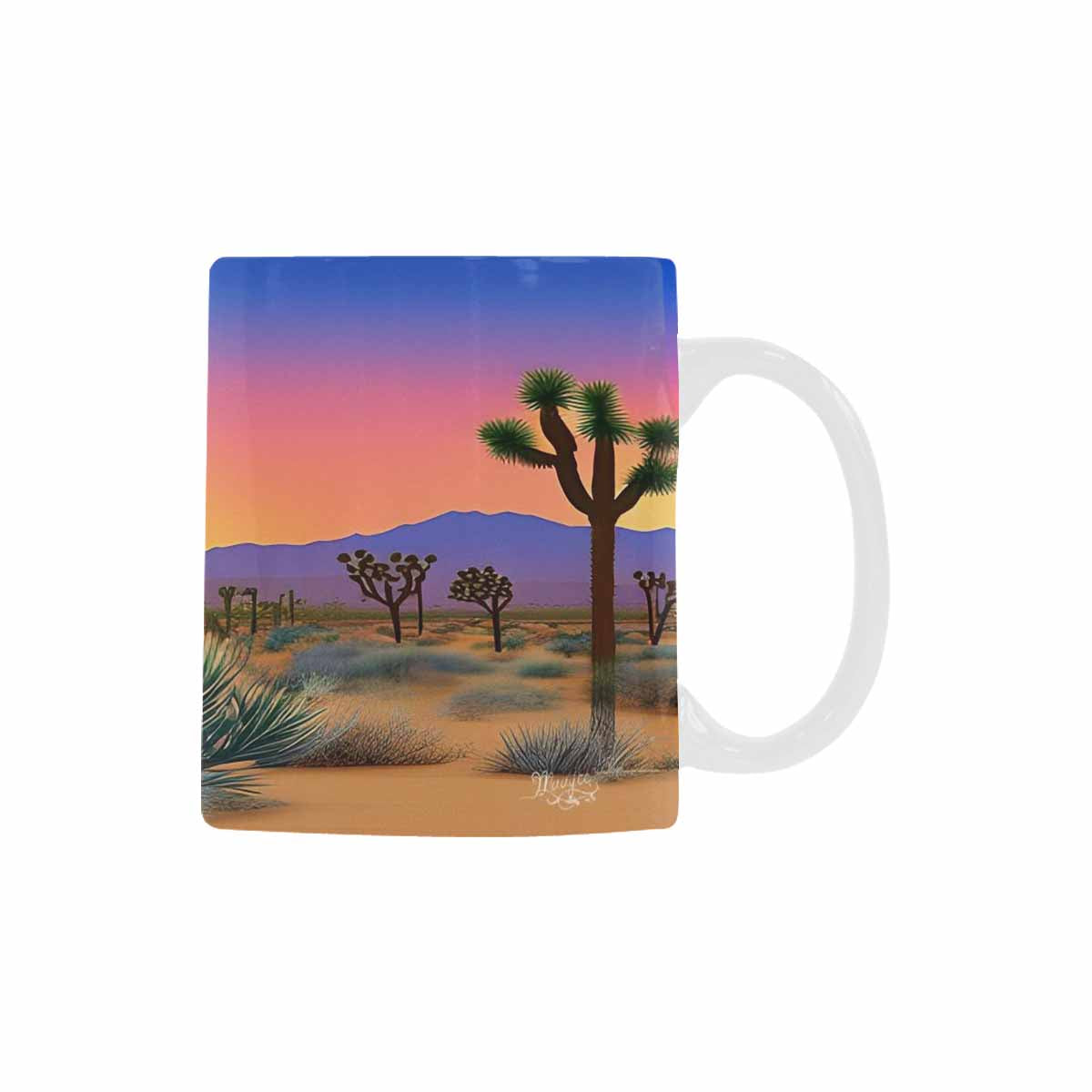 Coffee Mug, tea cup, desert scene, design 9