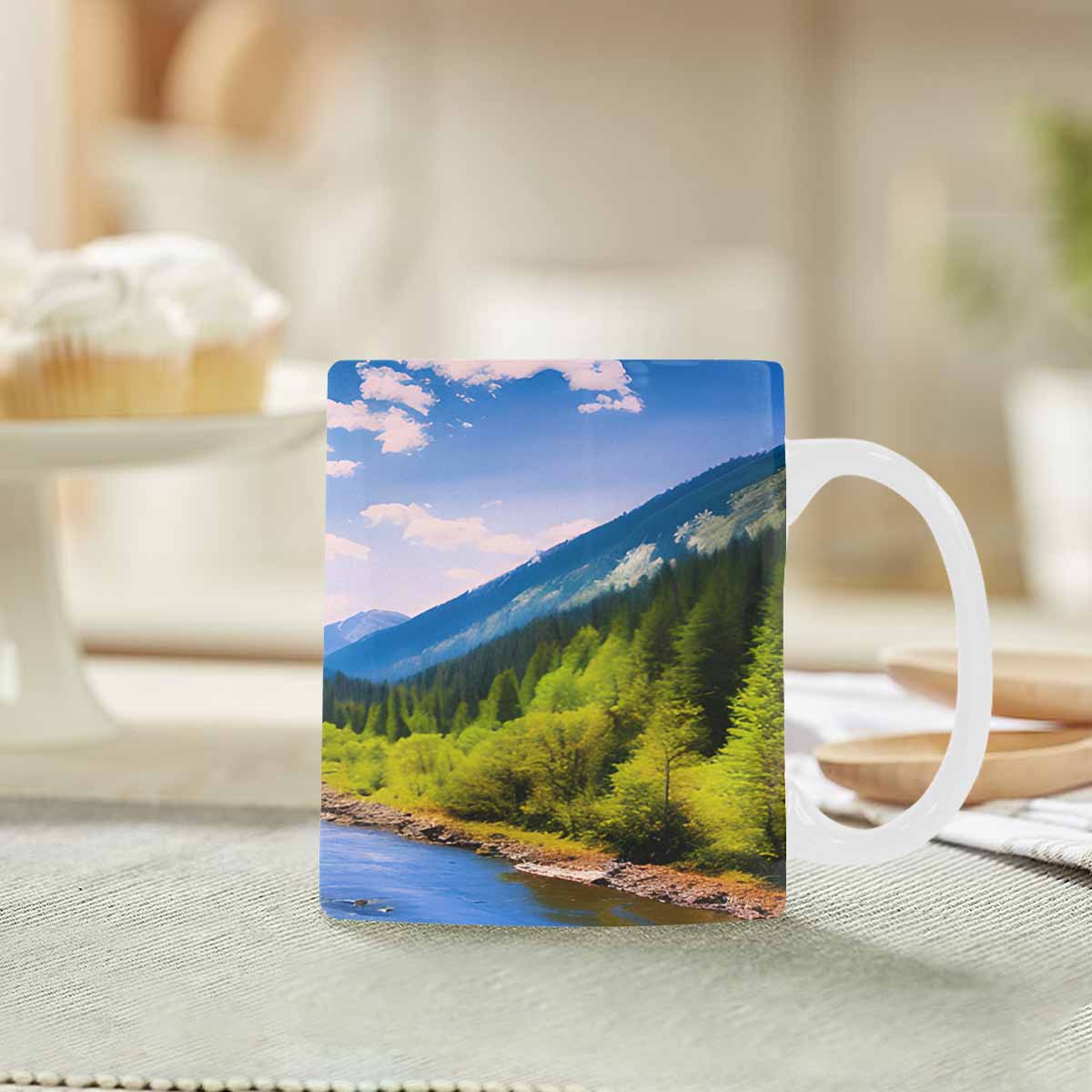 Rivers & Mountains Landscape mugs, set 1 design 17 (1)