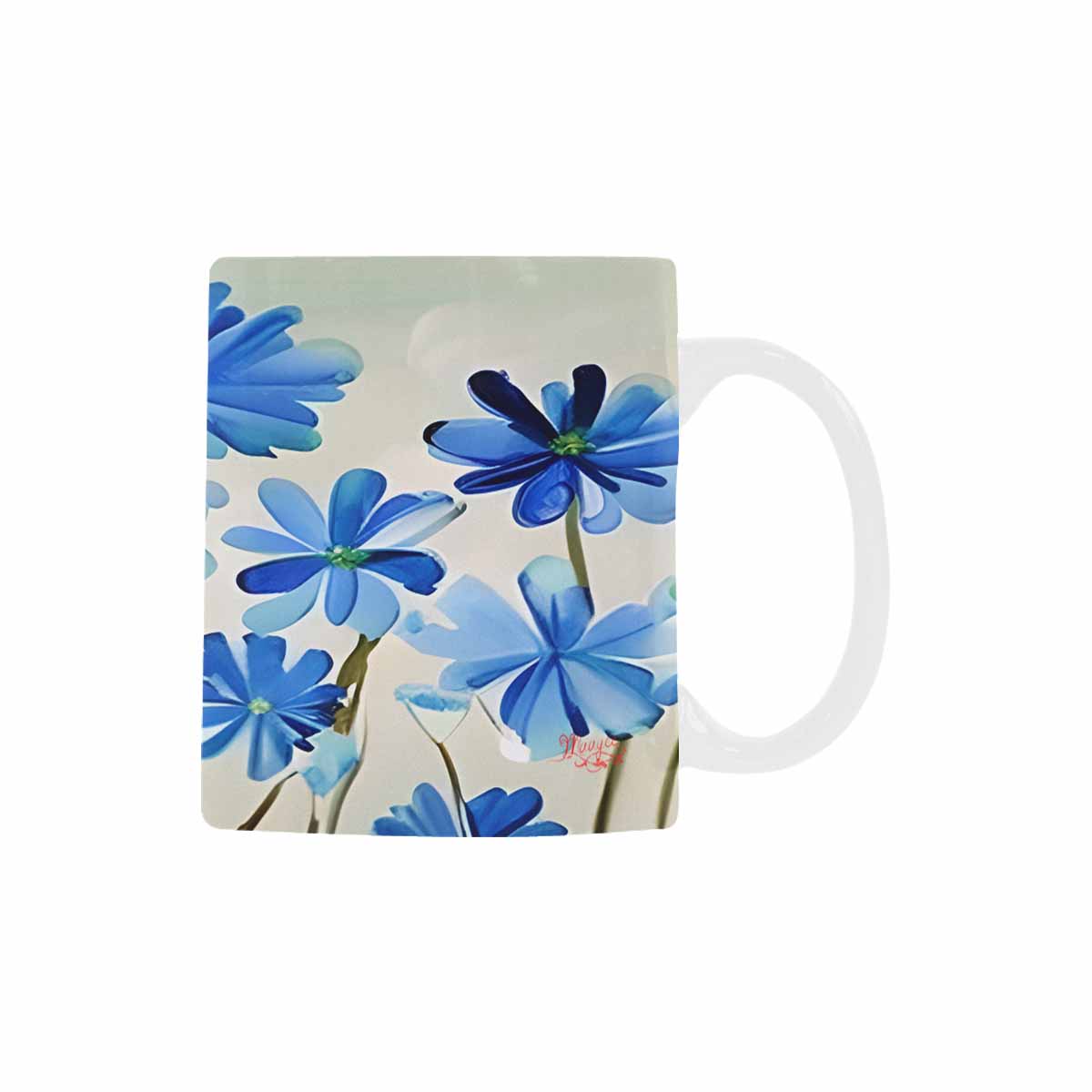 USA made Quality Mug, coffee mug, tea cup, Bright florals, Set 1, Design 81