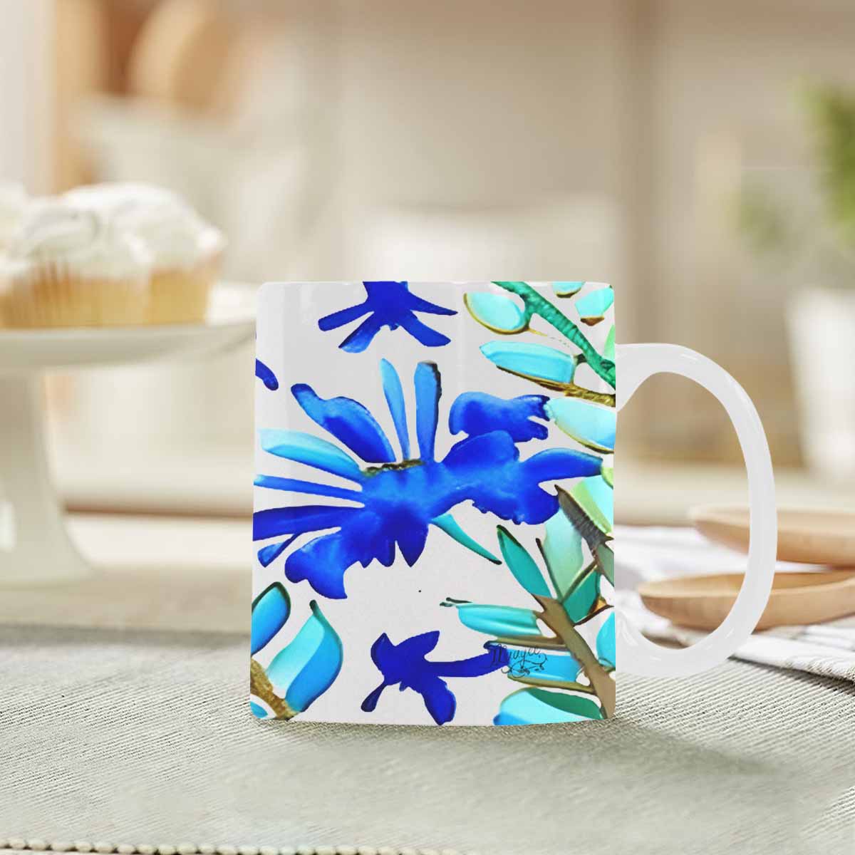 Quality Mug, coffee mug, tea cup, Bright florals, Set 1A, Design 85