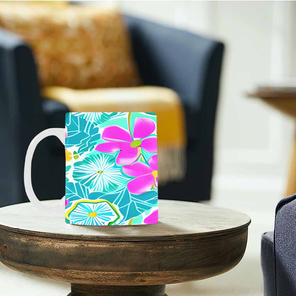 Quality Mug, coffee mug, tea cup, Bright florals, Set 1, Design 131
