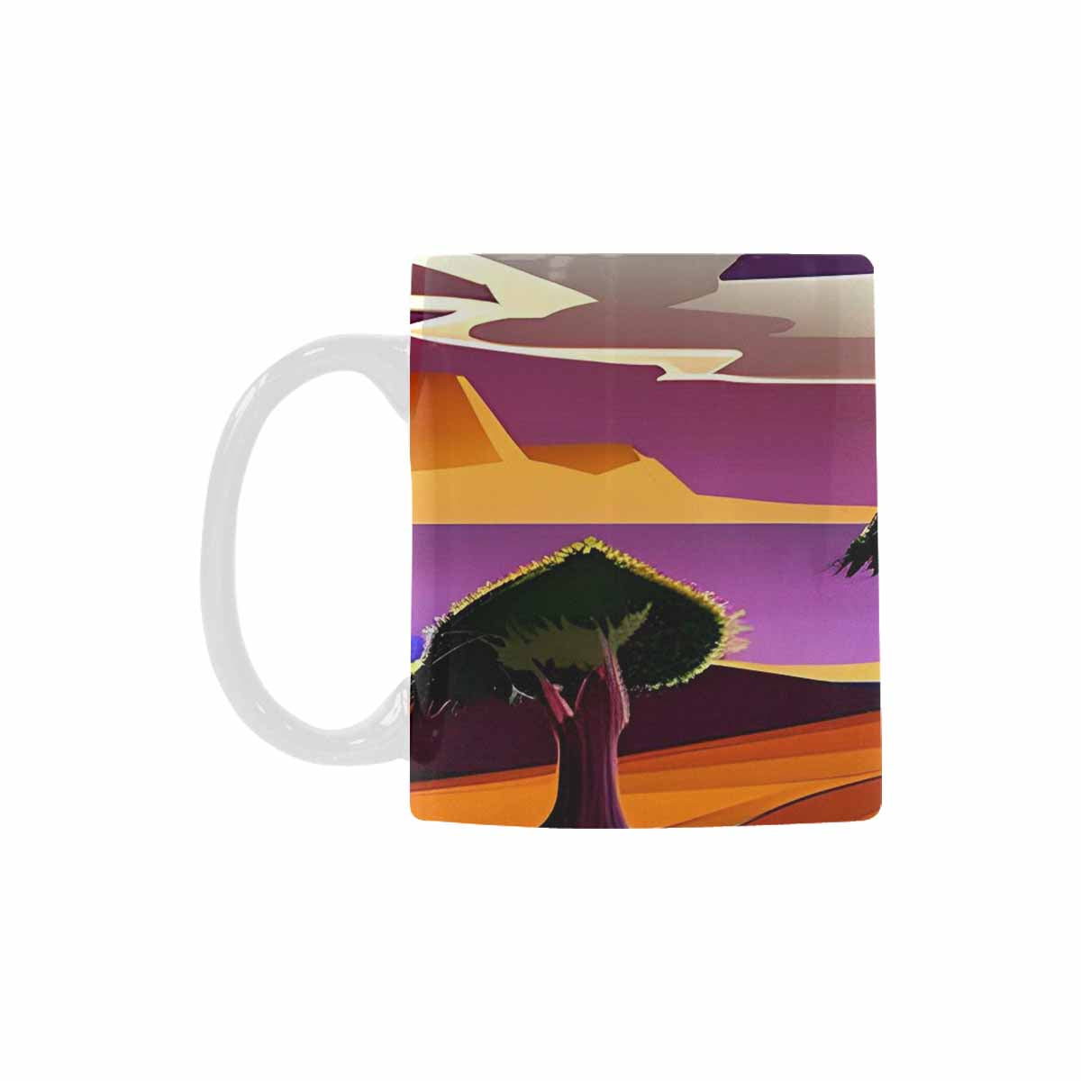 Coffee Mug, tea cup, desert scene, design 52