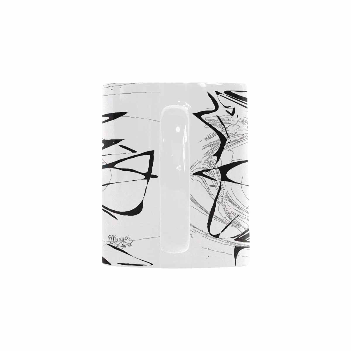 Quality Mug, coffee mug, tea cup, B & W Abstract, Set 1, design 108