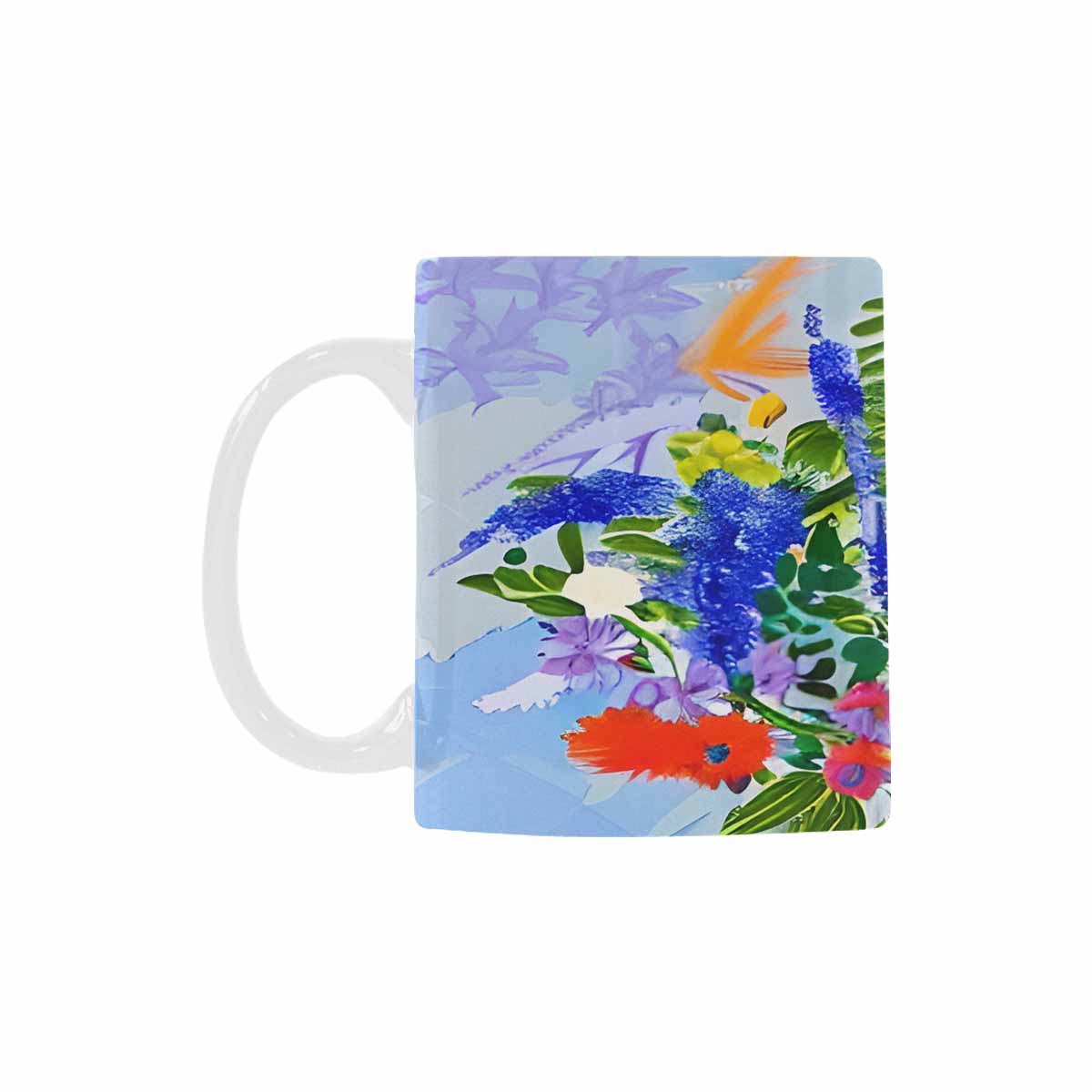 USA made Quality Mug, coffee mug, tea cup, Bright florals, Set 1, Design 11